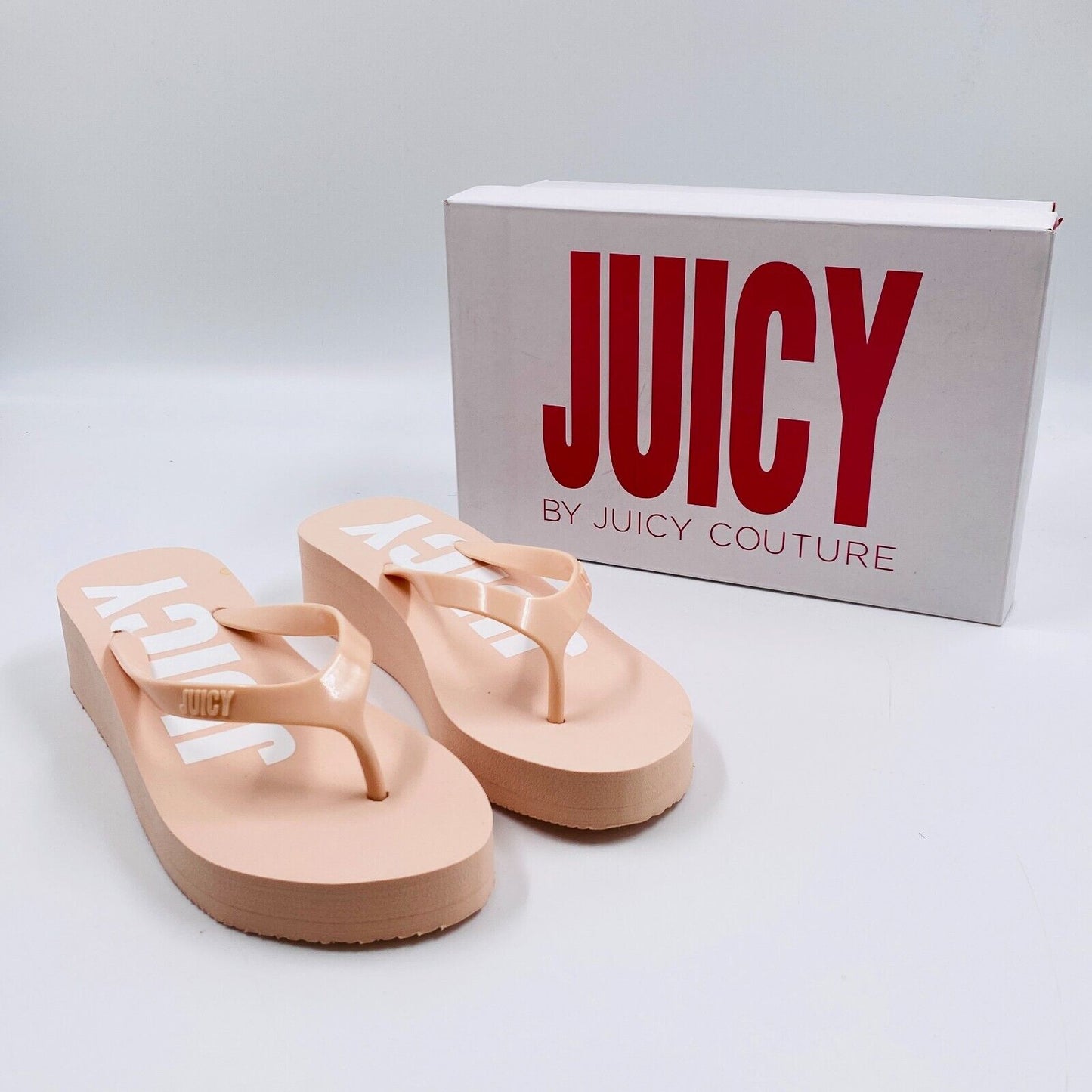 JUICY COUTURE Pink Women Beach Sandals Flip-Flops Size EU 37 UK 4 US 7