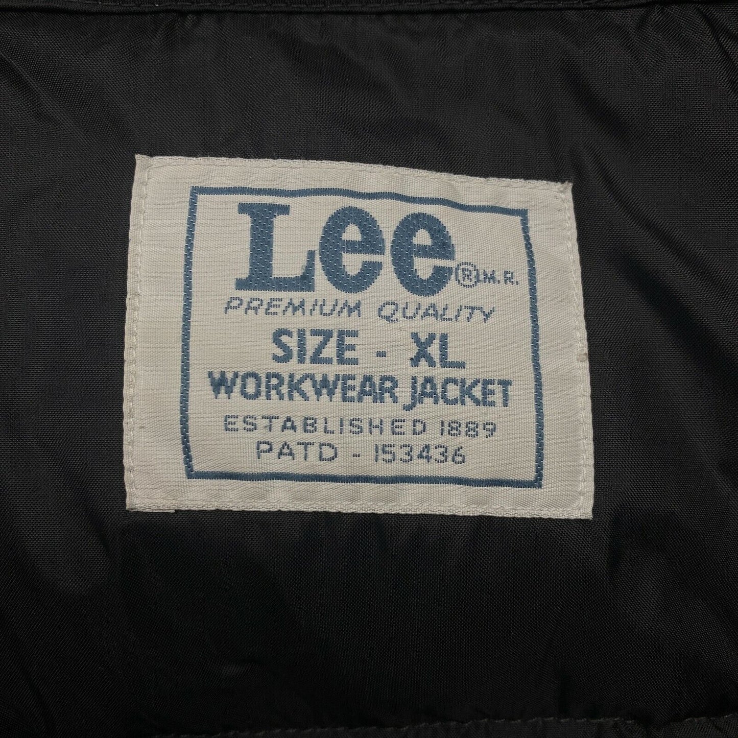 Lee WORKWEAR Black Hooded Down Padded Puffer Coat Jacket Size XL