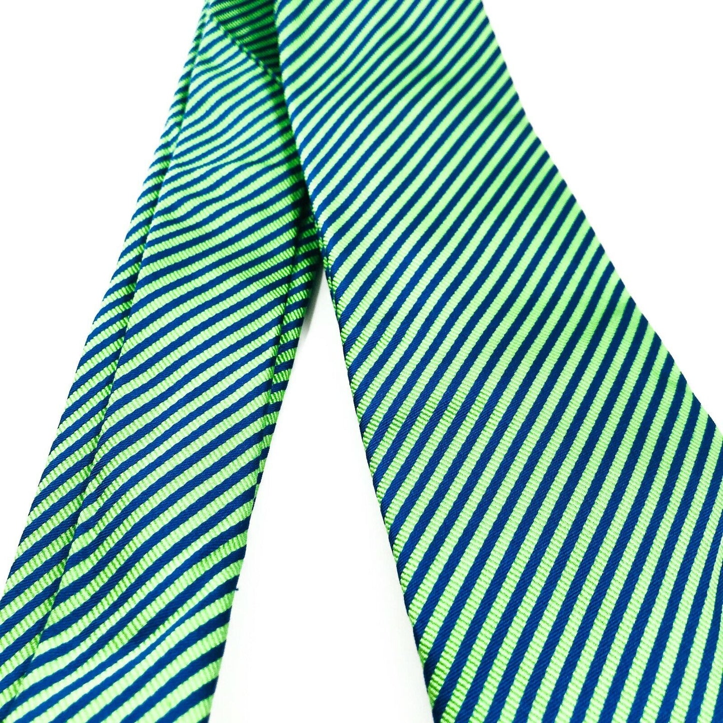 GANT Green Blue Striped 100% Silk Tie Made In Italy