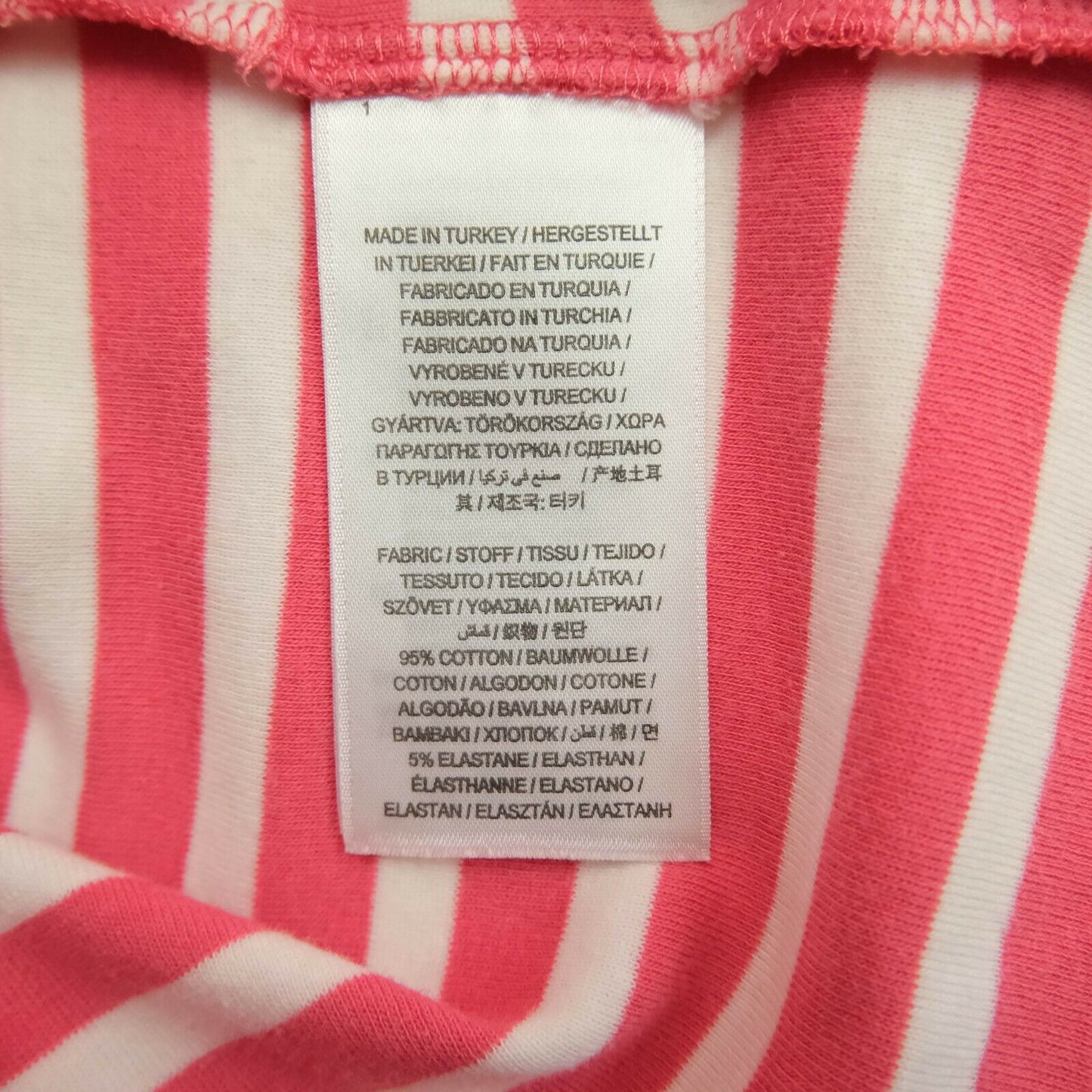 GANT Pink Striped Crew Neck T Shirt Size S