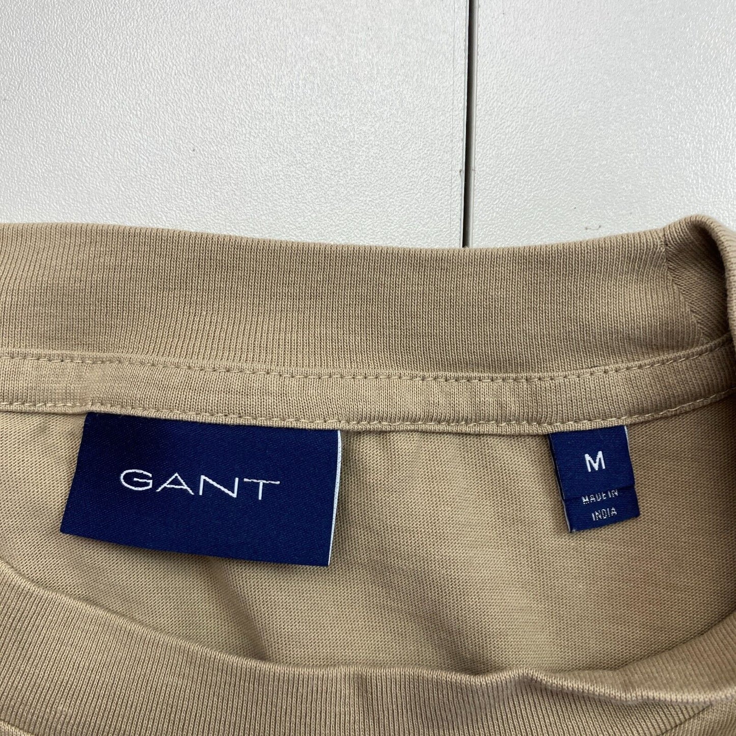 GANT Men Brown Tonal Archive Shield Crew Neck Short Sleeves T Shirt Size M