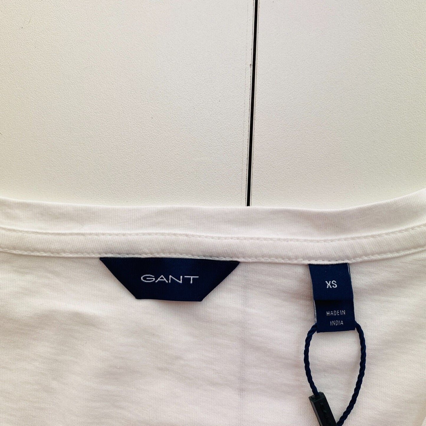 GANT Women White Original V Neck Short Sleeve T Shirt Size XS