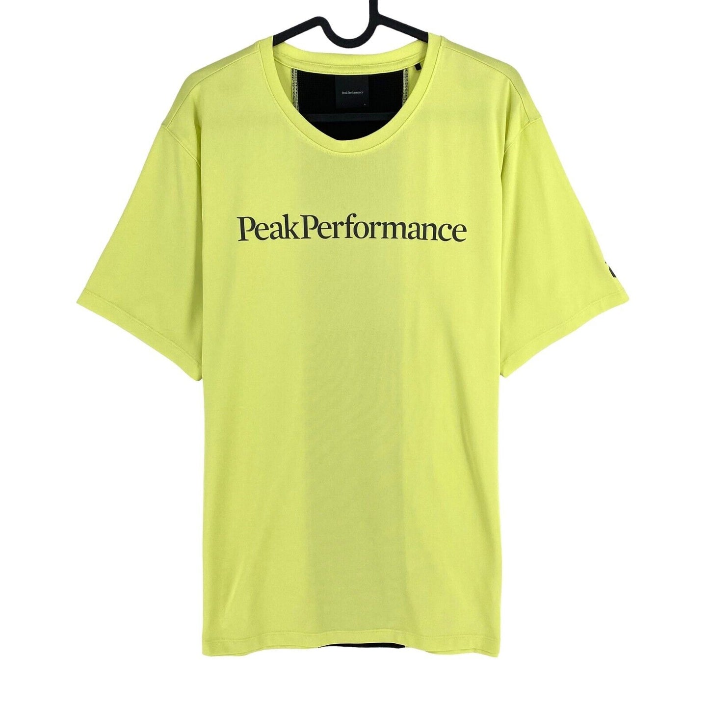 PEAK PERFORMANCE Men Yellow Alum Light Crew Neck Short Sleeve T Shirt Size XL