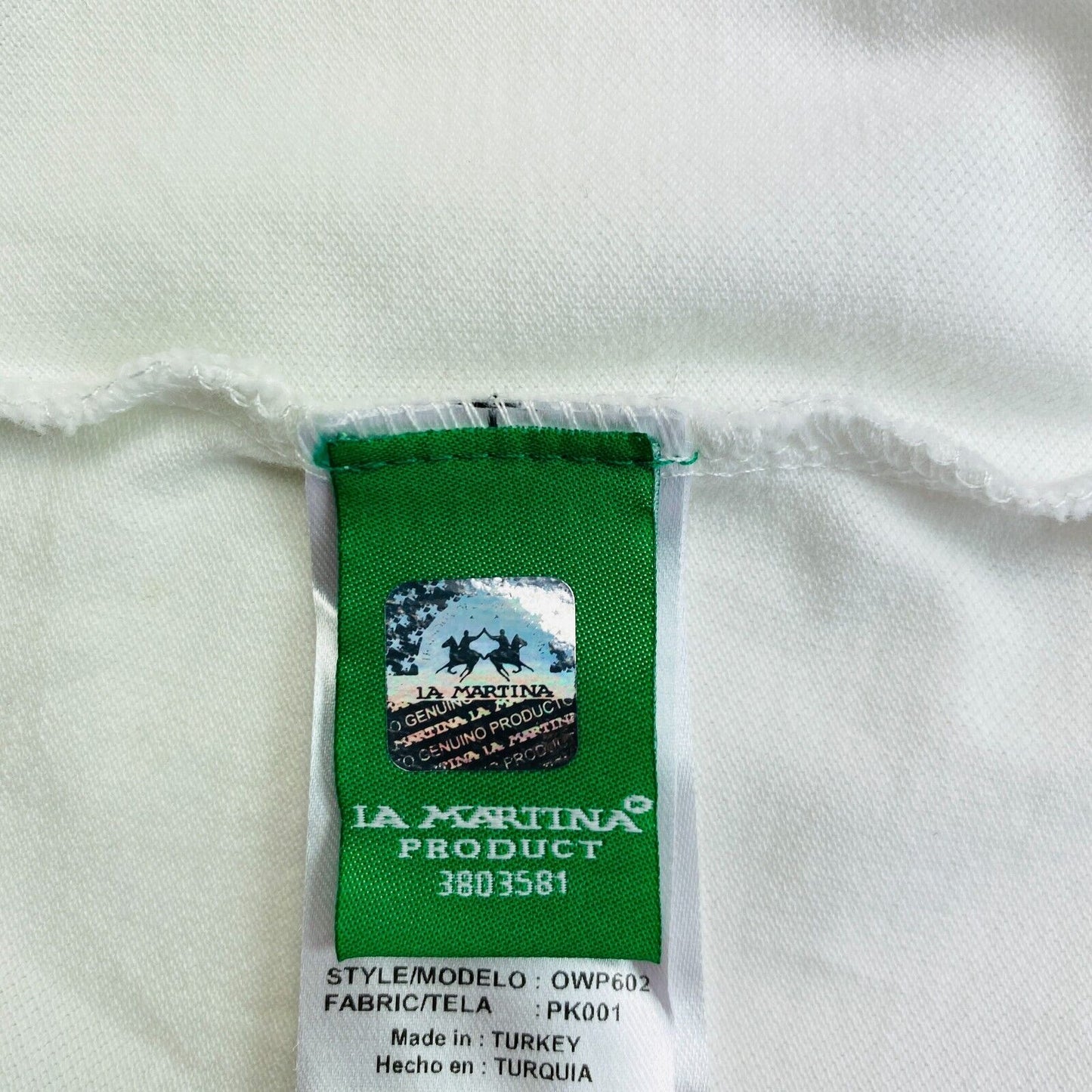 LA MARTINA Polo Blanc Manches Courtes Taille 2 / S