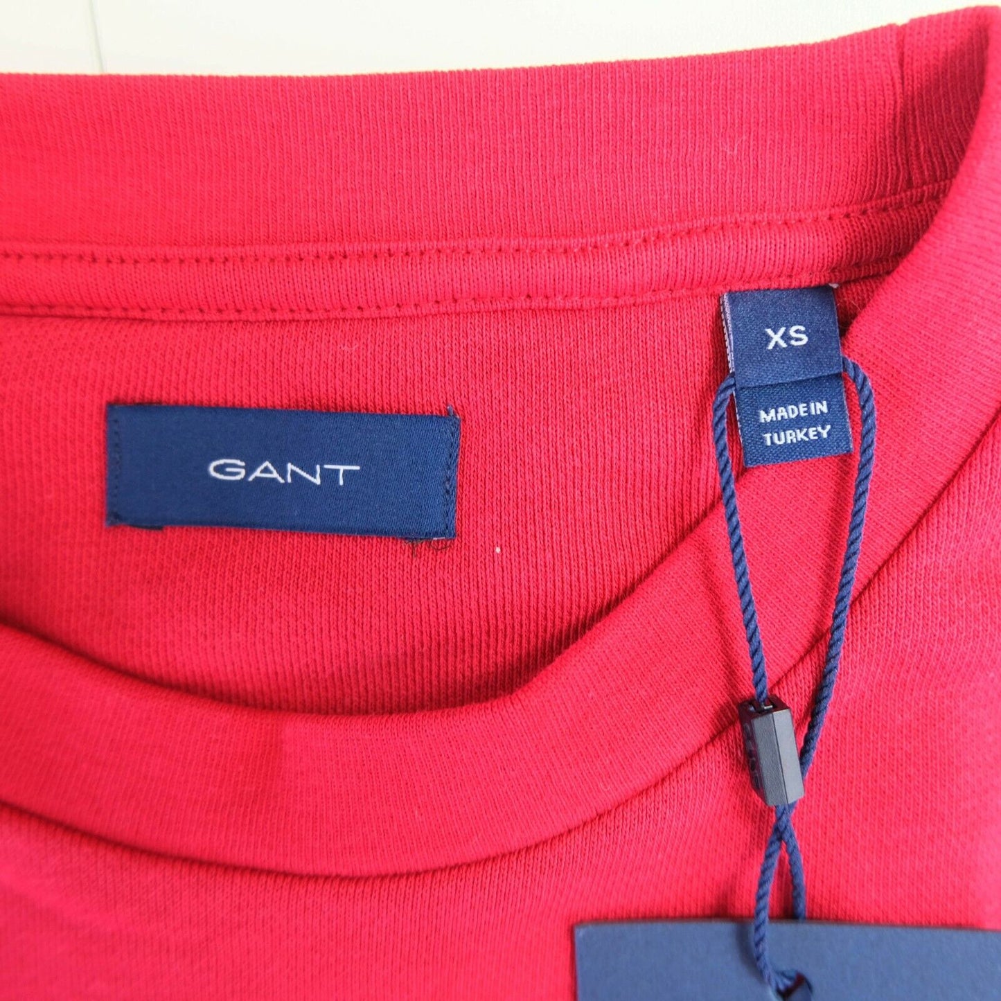 GANT Red Crew Neck Cotton Sweater Jumper Sweatshirt Size XS