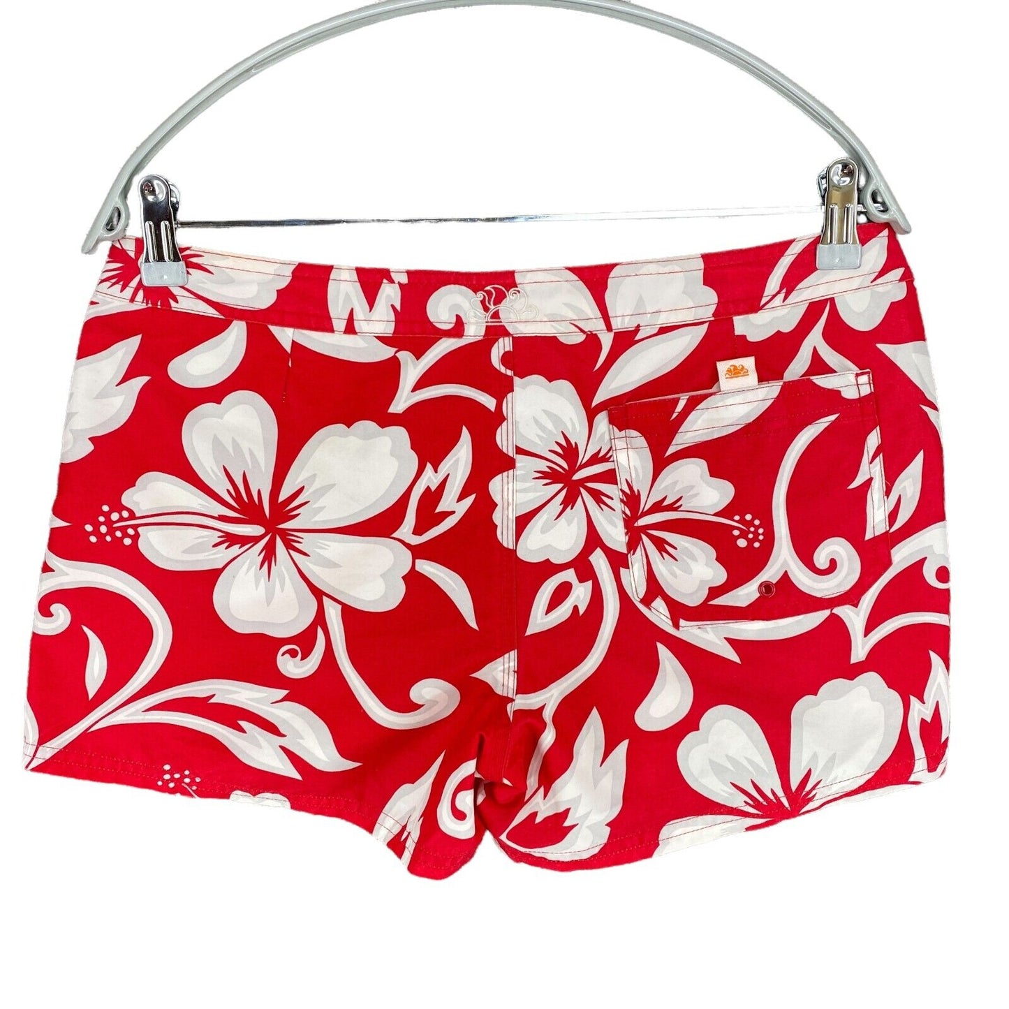 SUNDEK Floral Red Swimwear Swimming Trunks Shorts Size 6 W32