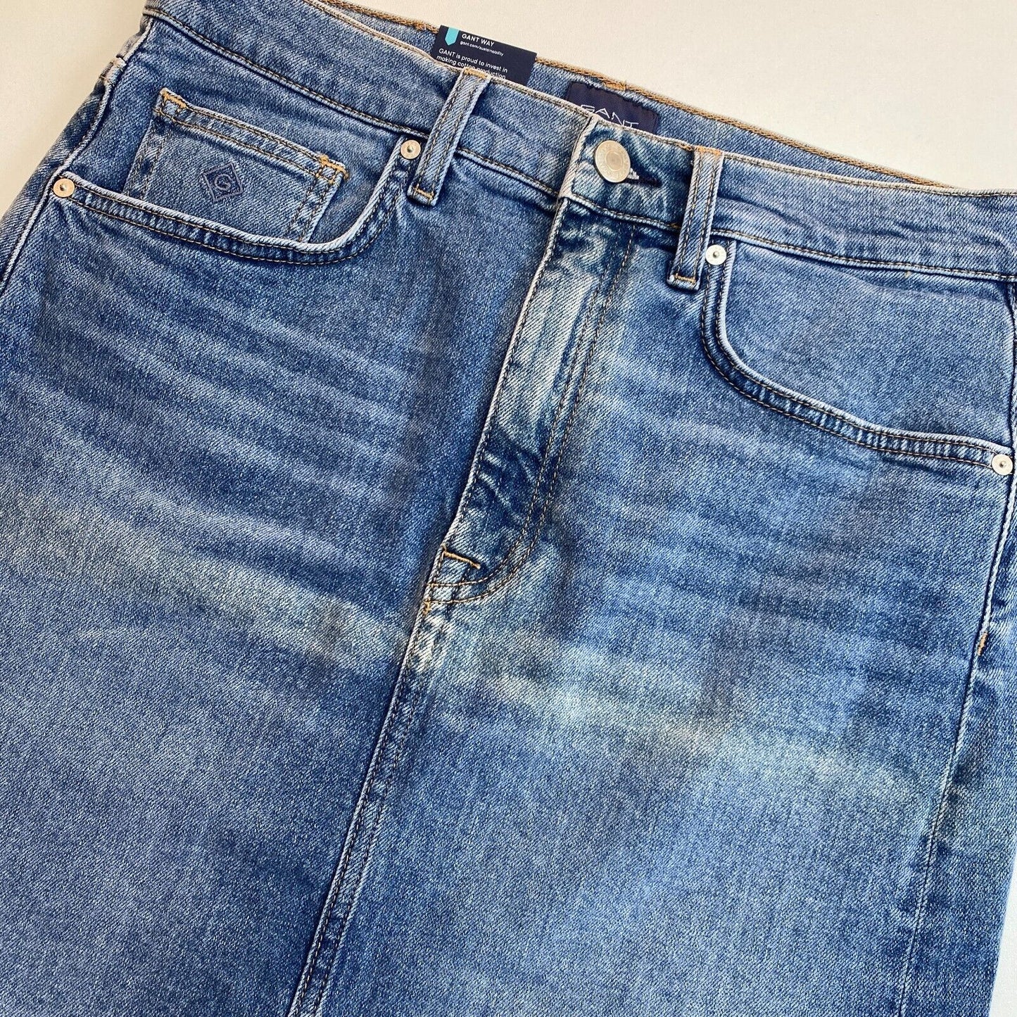 GANT Blauer kurzer Jeansrock Größe EU 38 UK 10 US 8