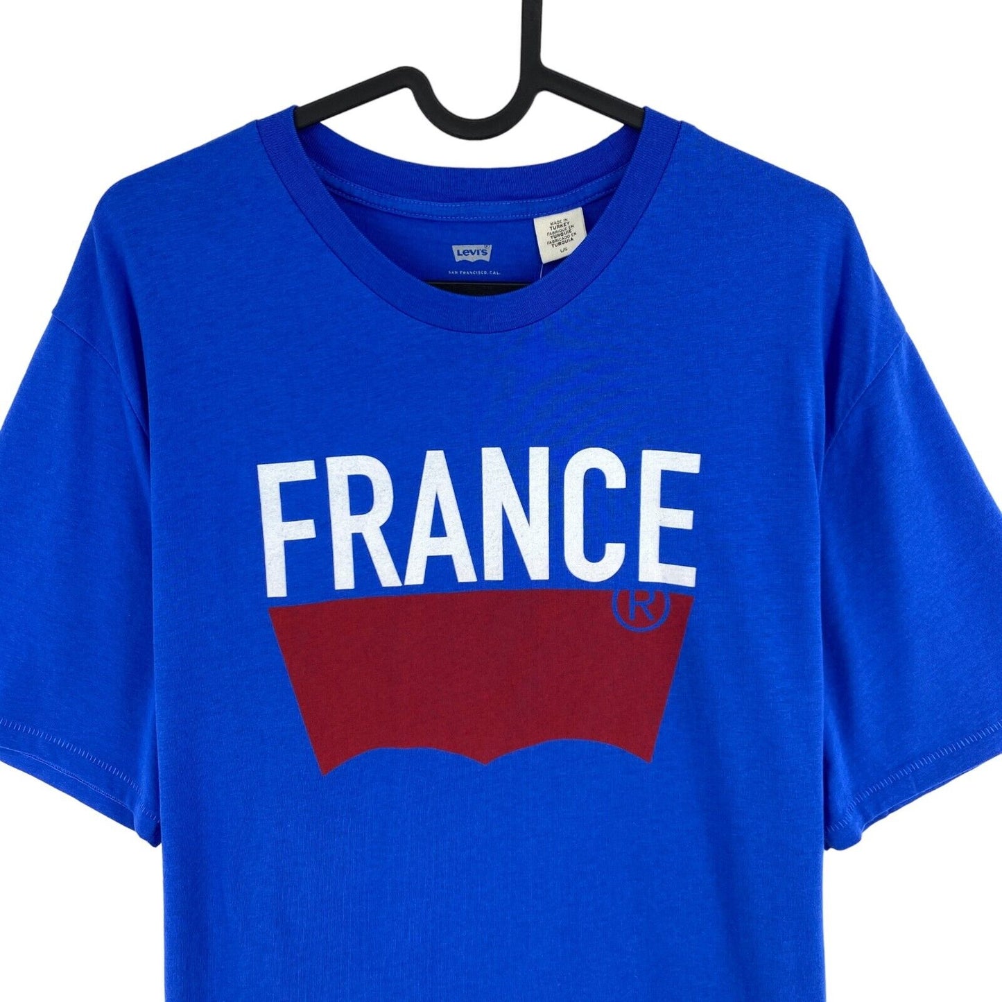 Levi`s Bleu Foncé Logo Crew Neck Manches Courtes T-shirt Taille L