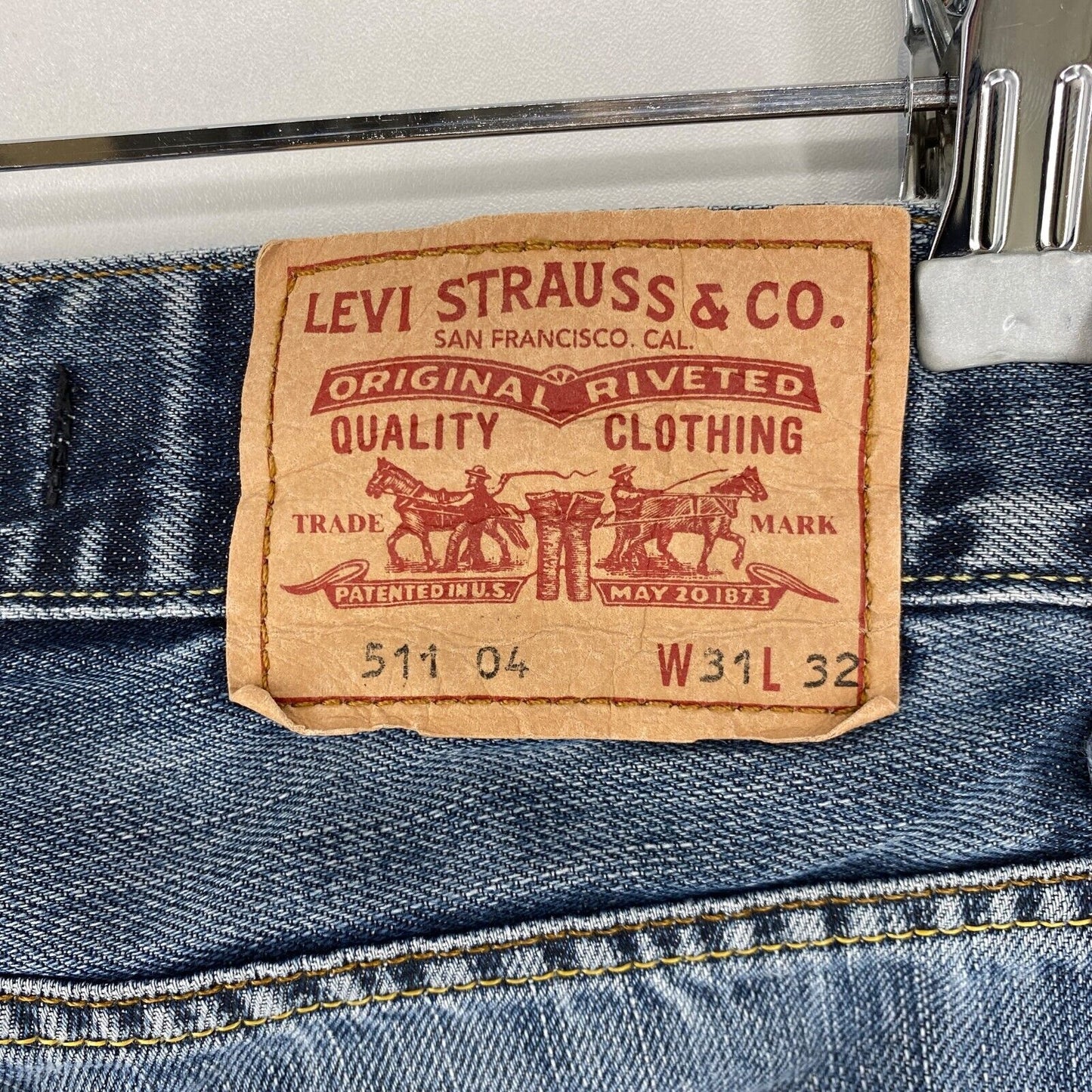 Levis 511 04 Blaue Slim Fit Jeans Größe W31 L32