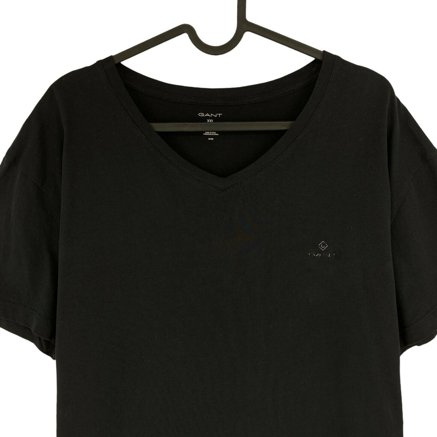 GANT Black V Neck T Shirt Size 2XL XXL