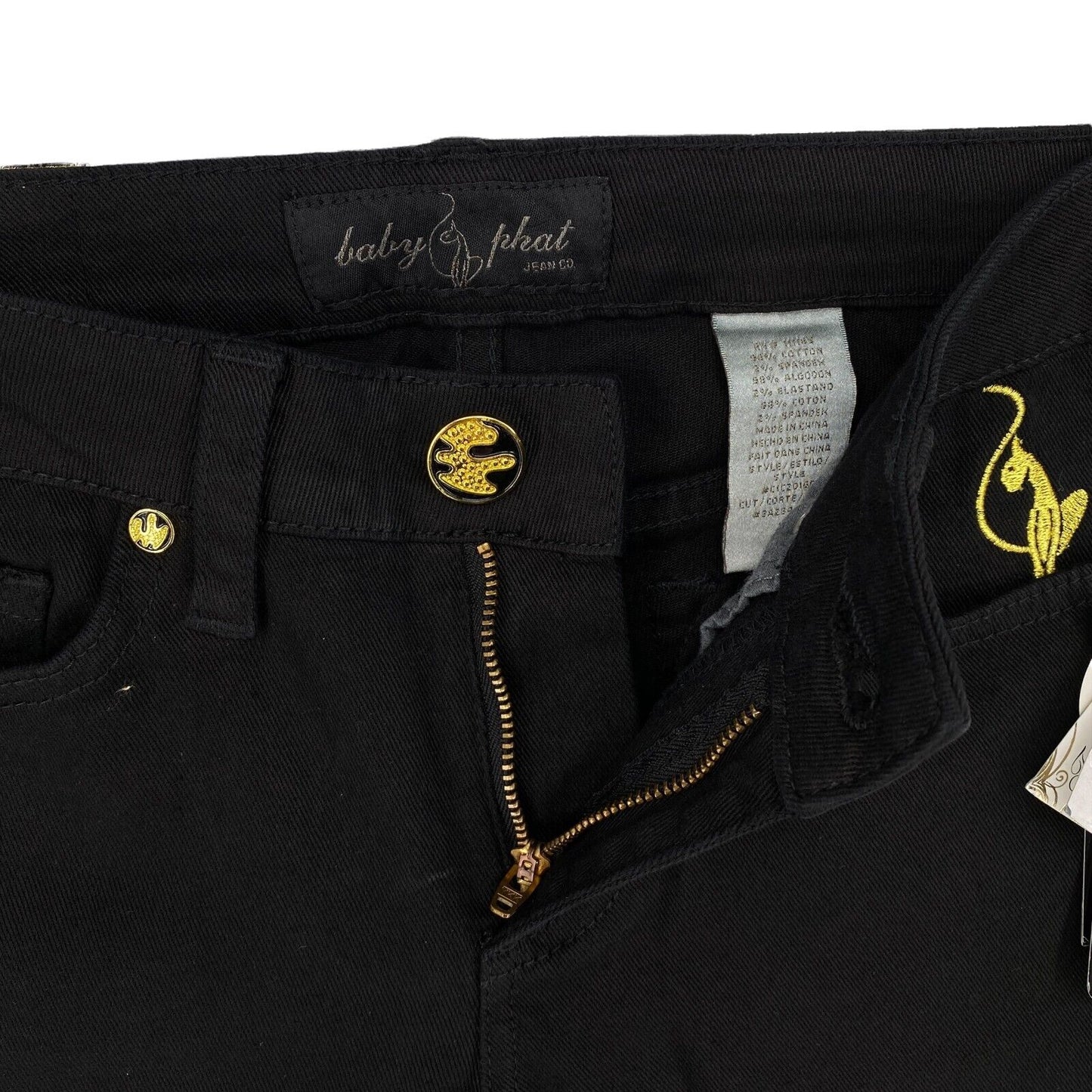 RPR €115 Baby Phat Black Skinny Jeans Size W29 L28