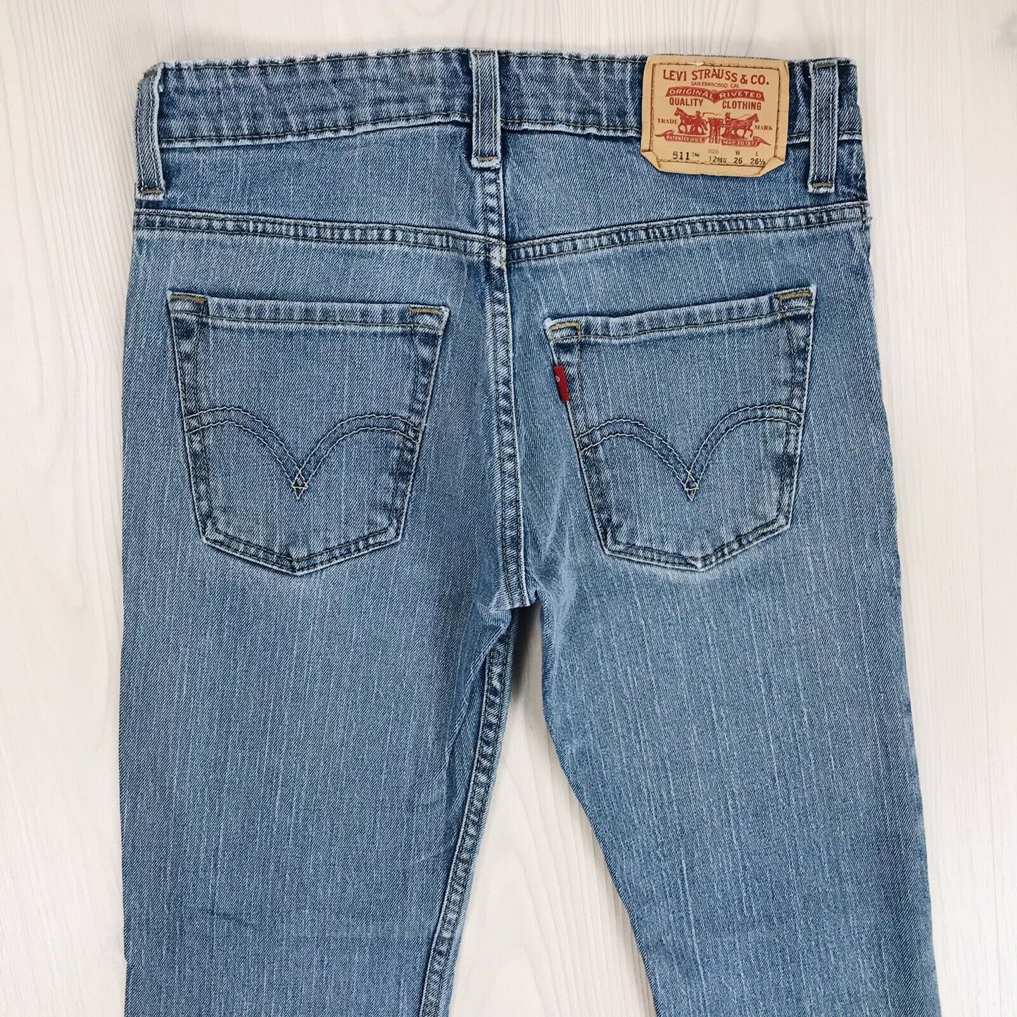 Vintage Levi's 511 Boys Blue Skinny Fit Jeans 12 Reg / W26 L26 1/2