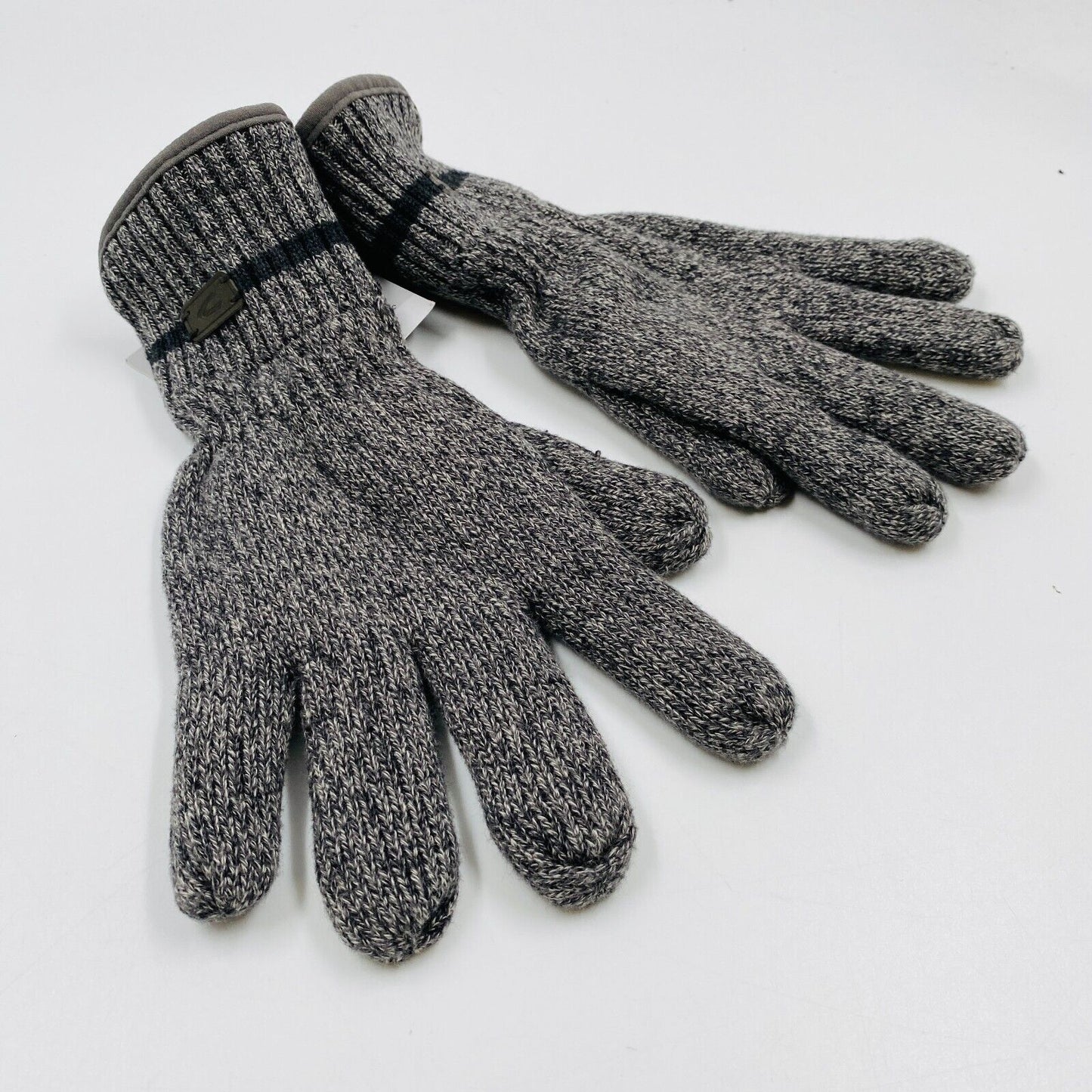 Camel Active Grey Cotton Insulated Warm Knit Gloves Size L