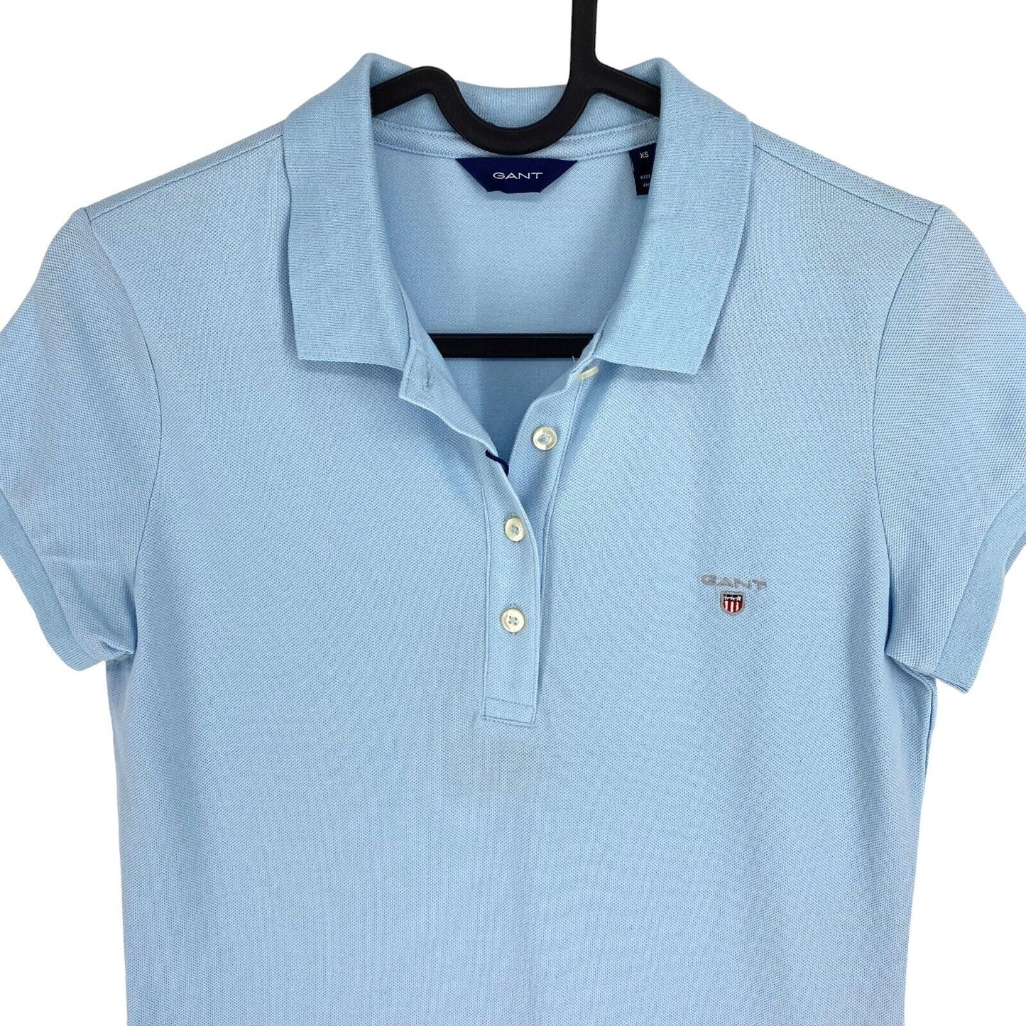 GANT Women Light Blue Original Pique SS Polo Shirt Dress Size XS