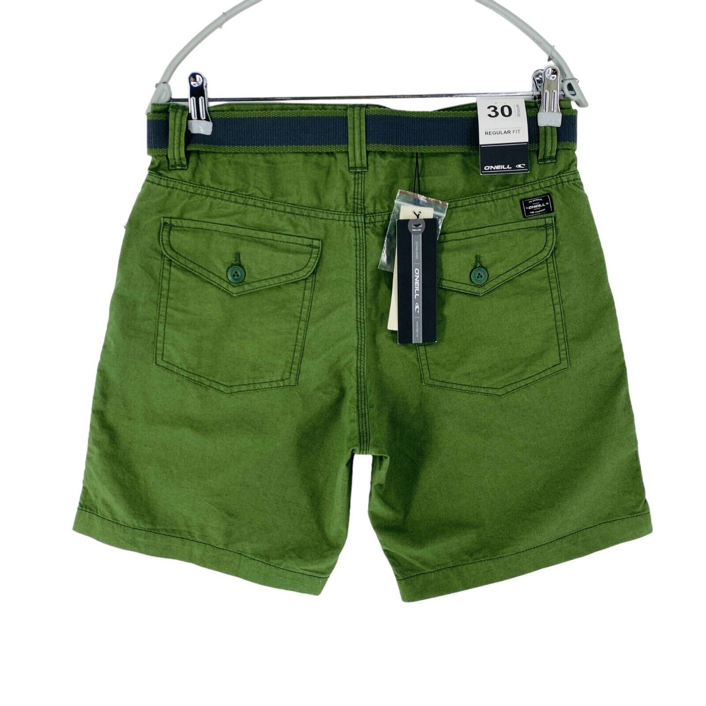 O'Neill Mens Green Regular Fit Road Trip Shorts Size W30