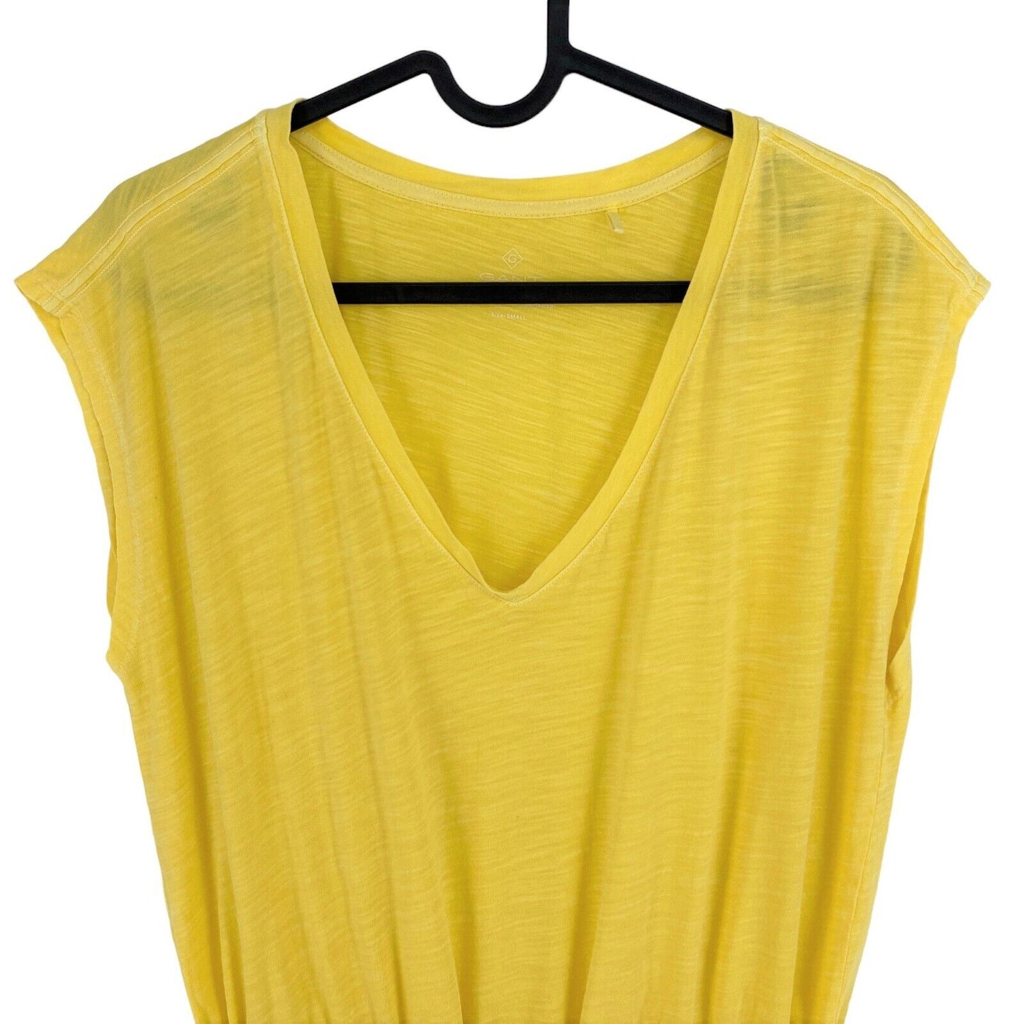 GANT Yellow Sun Bleached V Neck Dress Size S