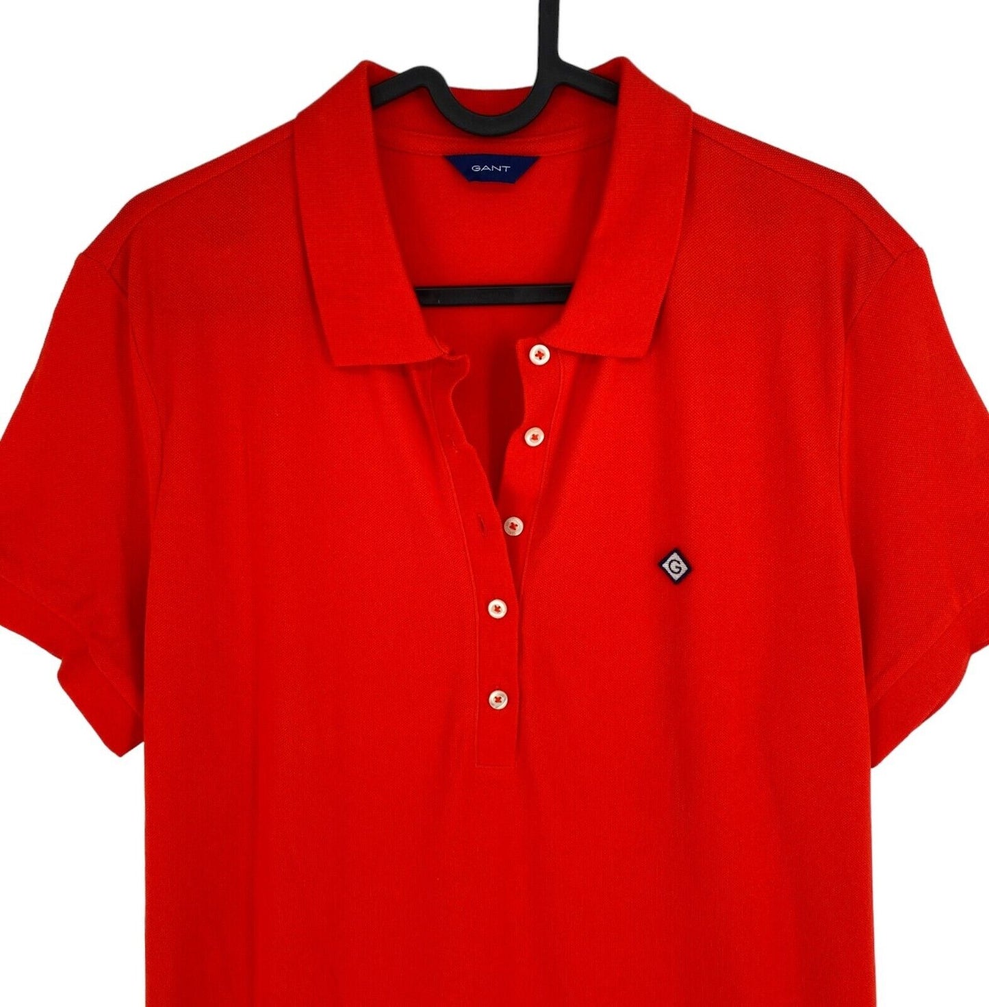 GANT Women Red Pique Polo Dress Size L