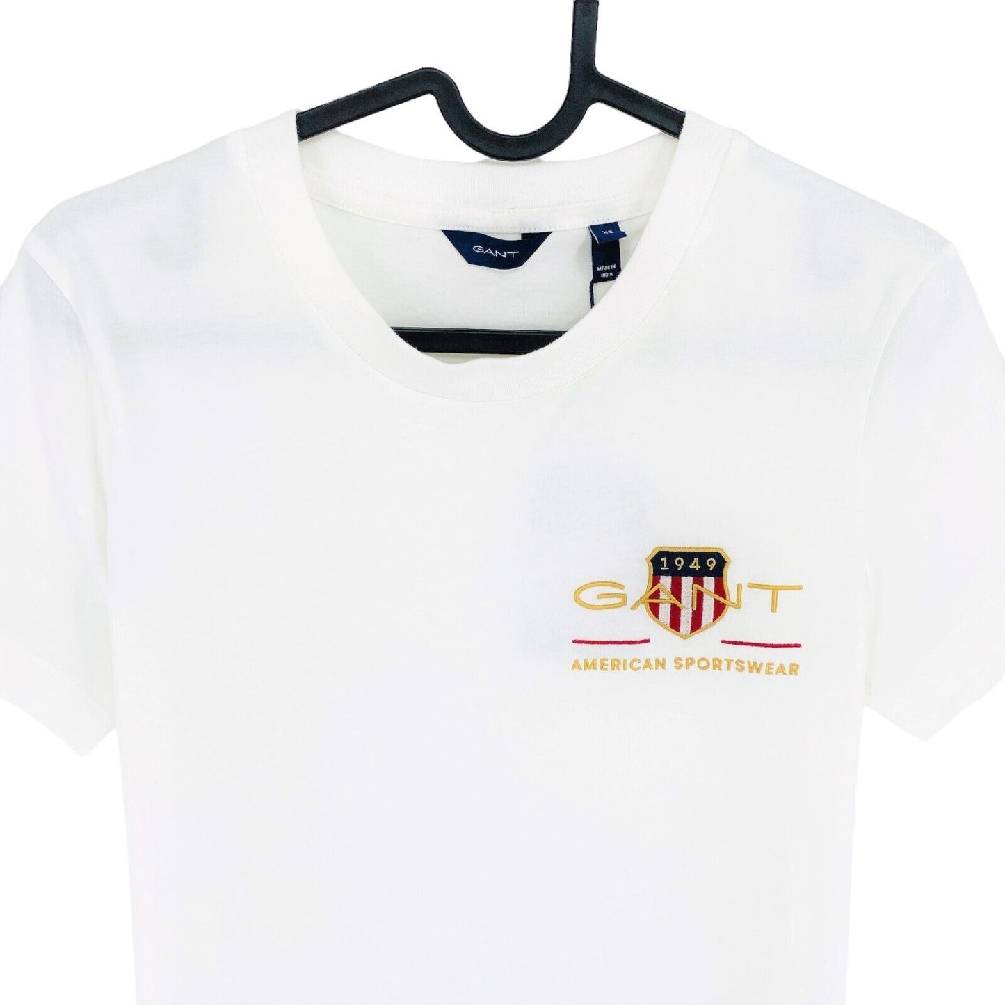 GANT T-shirt à col rond blanc Archive Shield taille XS