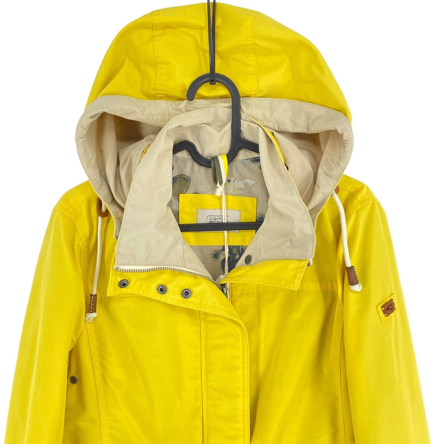 CAMEL ACTIVE Yellow Water Repellent Hood Coat Jacket Size EU 36 UK 8 US 6