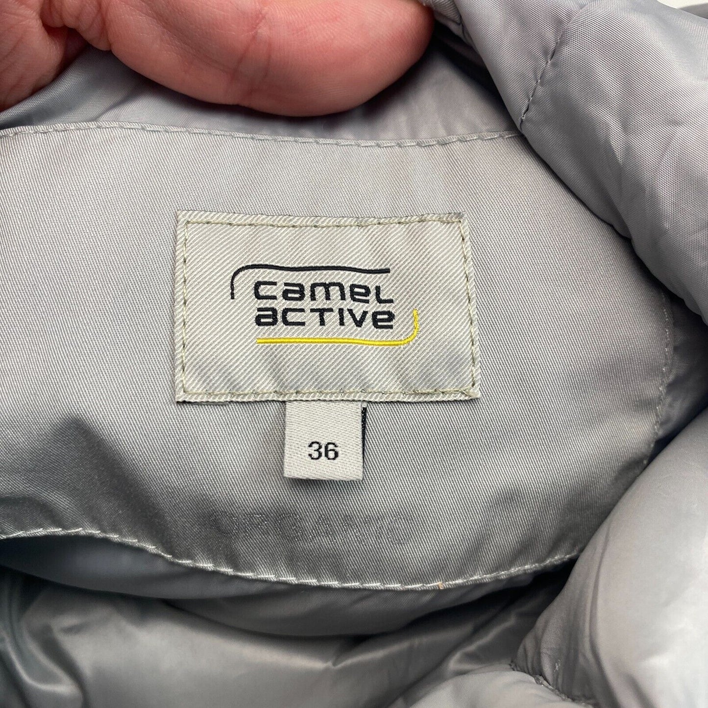 CAMEL ACTIVE Women Grey 3 in 1 Hooded Parka Jacket Coat Size EU 36 UK 8 US 6