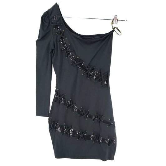 RRP €141 DEREON Black One Long Sleeve Dress Size M