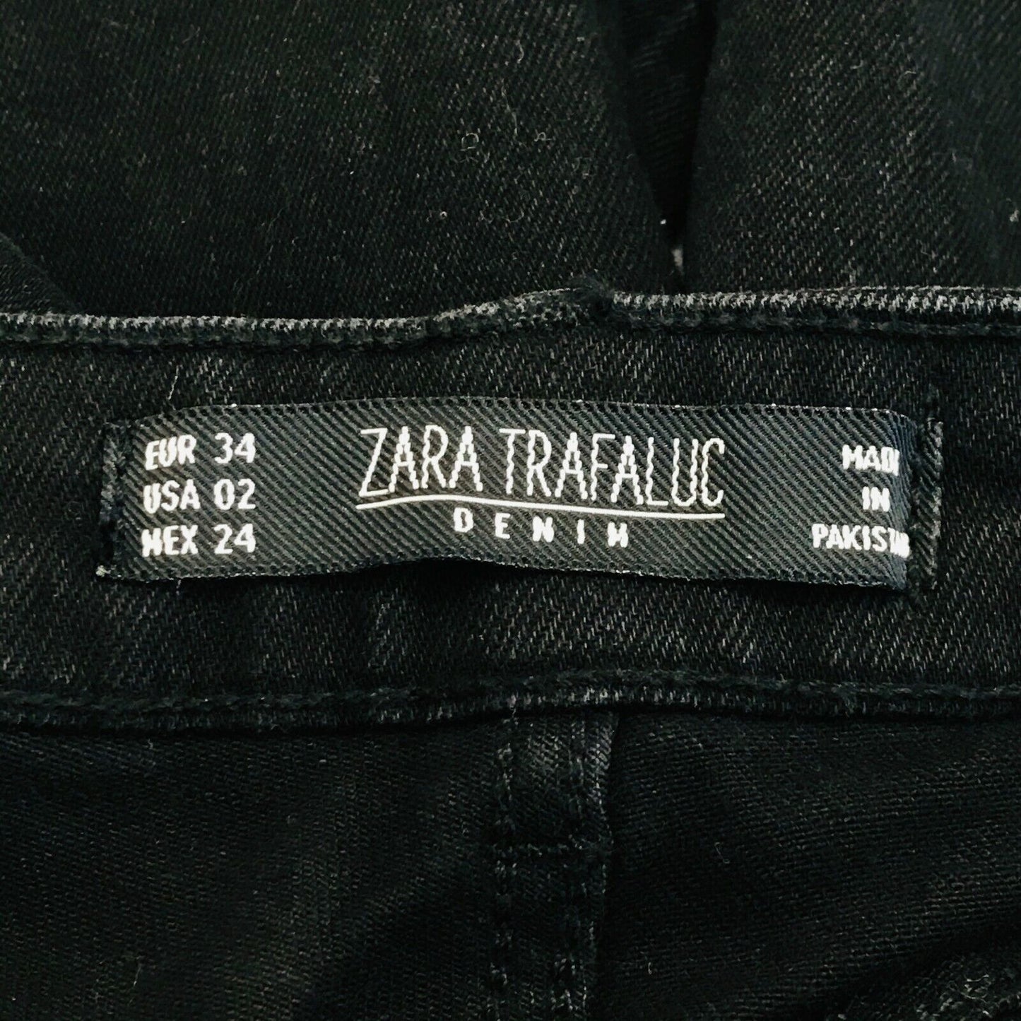 ZARA Trafaluc Women's Black Pants Trousers Jeans Size EUR 34 USA 2 W24