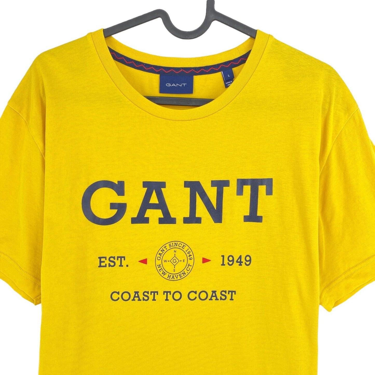 GANT Yellow Crew Neck T-Shirt Size L