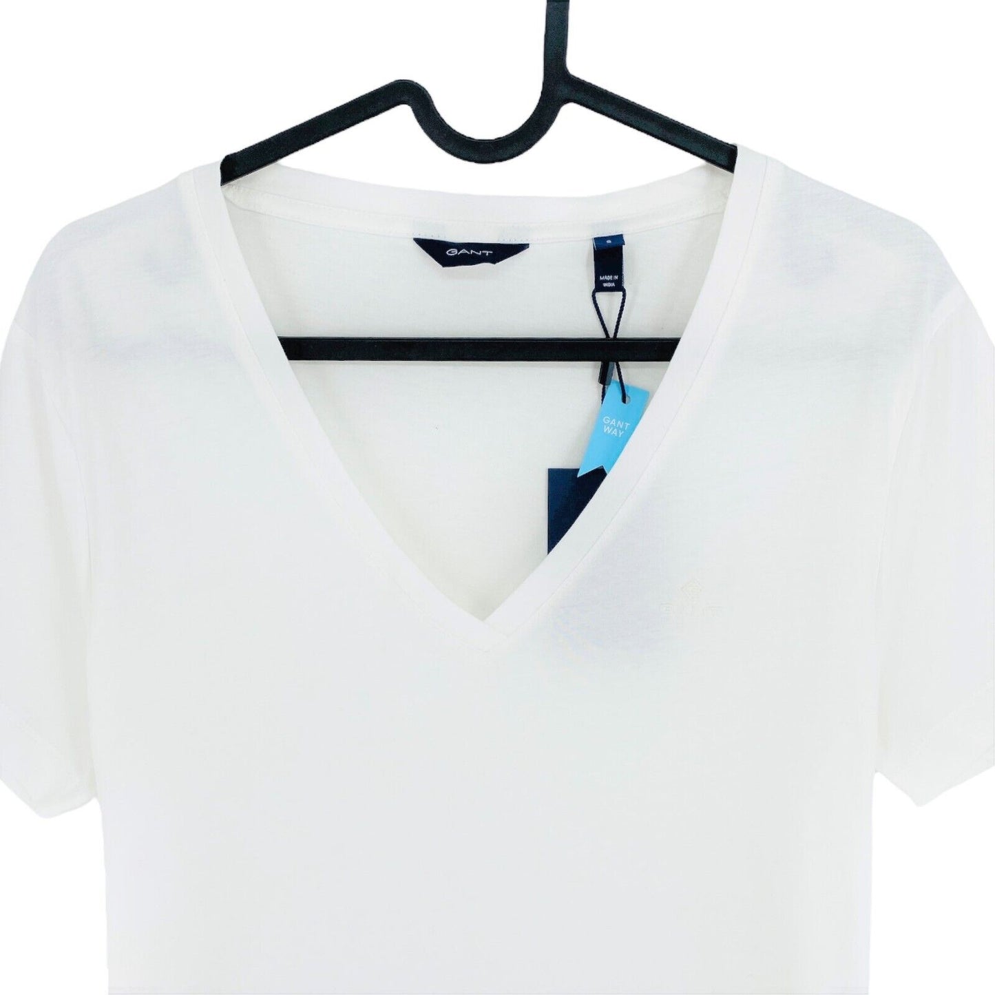 GANT White Original V Neck T Shirt Size S