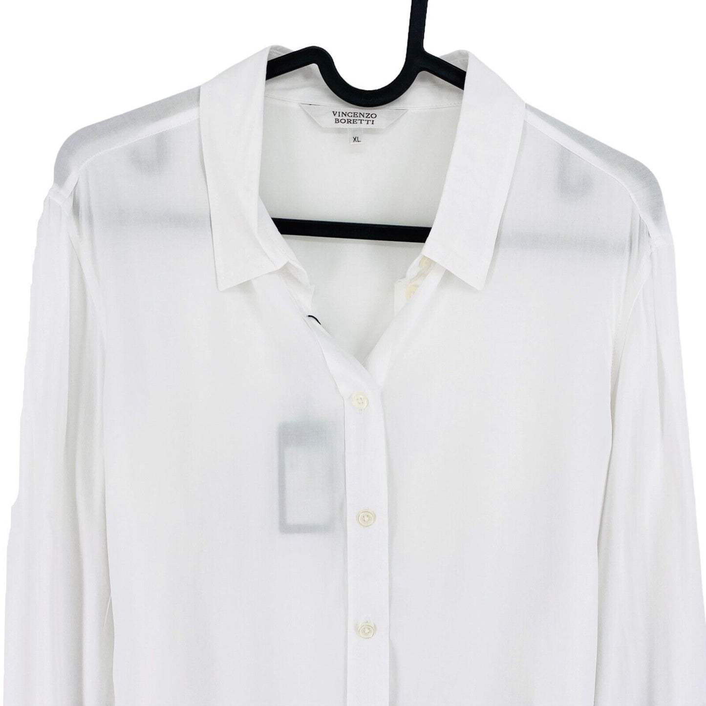 VINCENZO BORETTI White Modern Fit Shirt Size XL