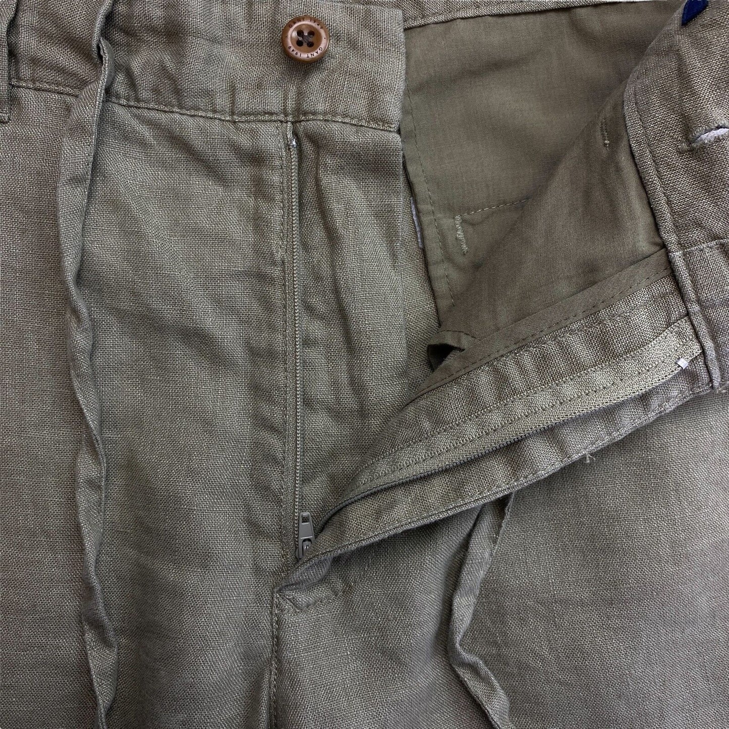 GANT Short chino décontracté en lin vert Taille L XL 2XL