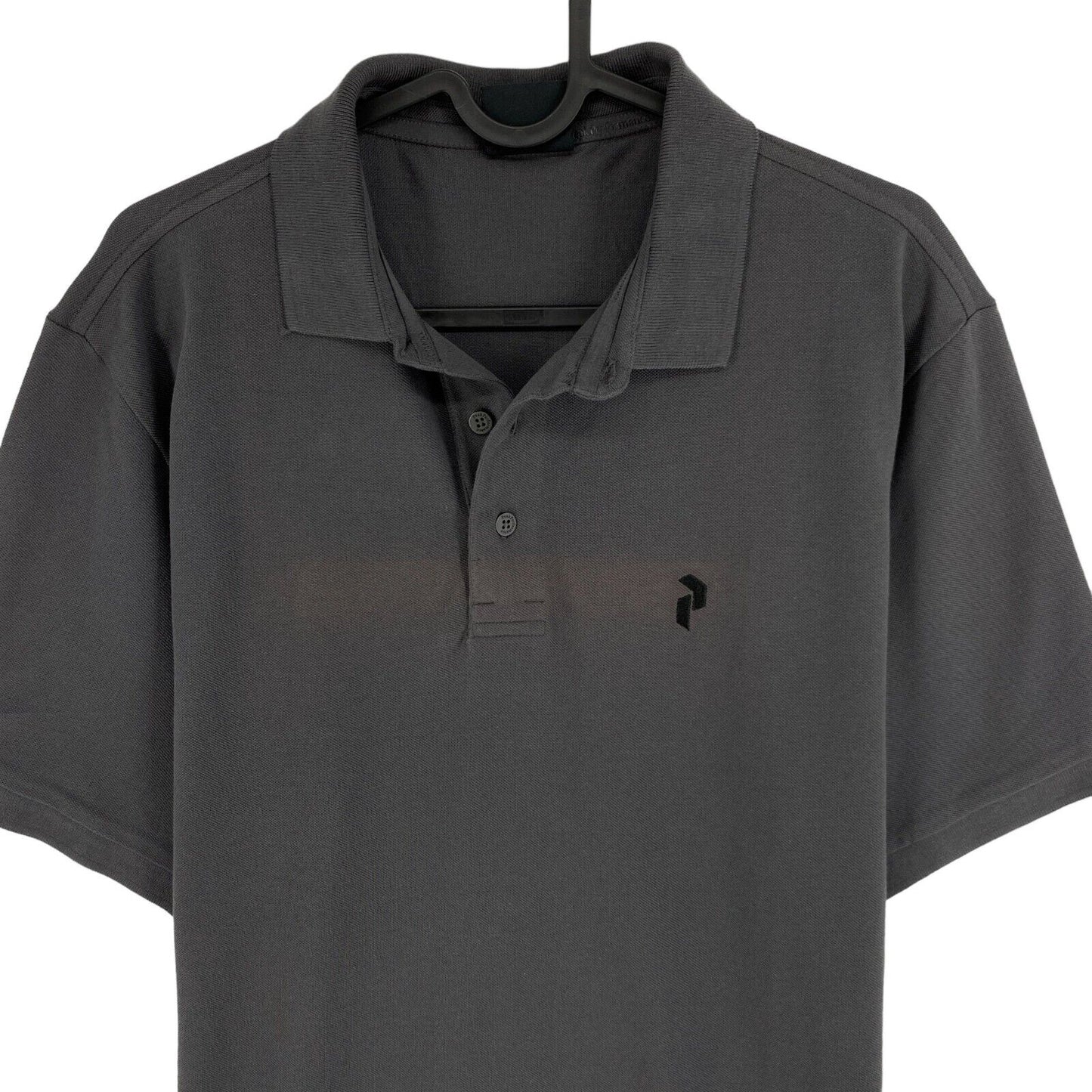 Peak Performance Grey Classic Cotton Short Sleeves Polo Shirt Size M