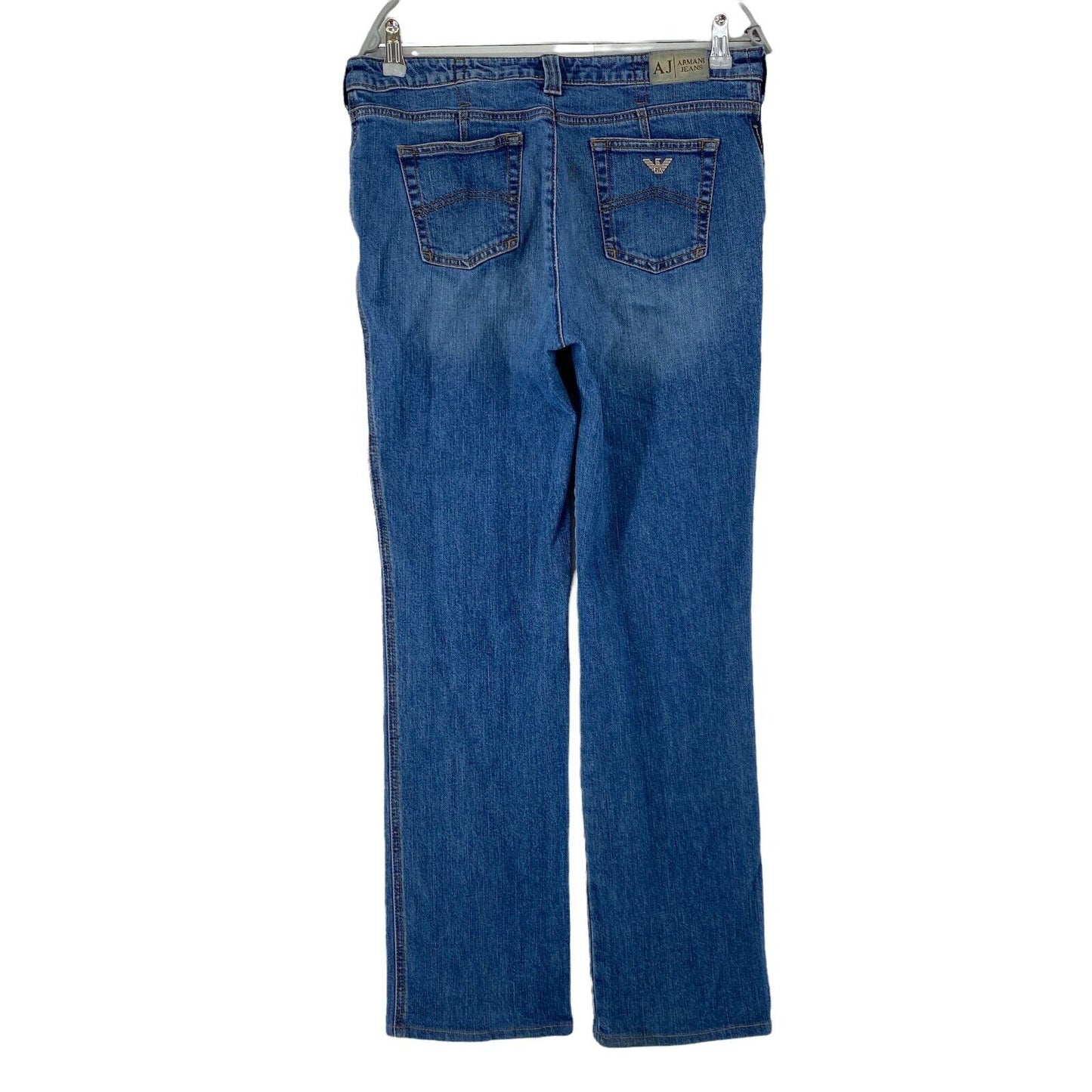 ARMANI JEANS Women Blue Regular Straight Fit Jeans Size W32 L32