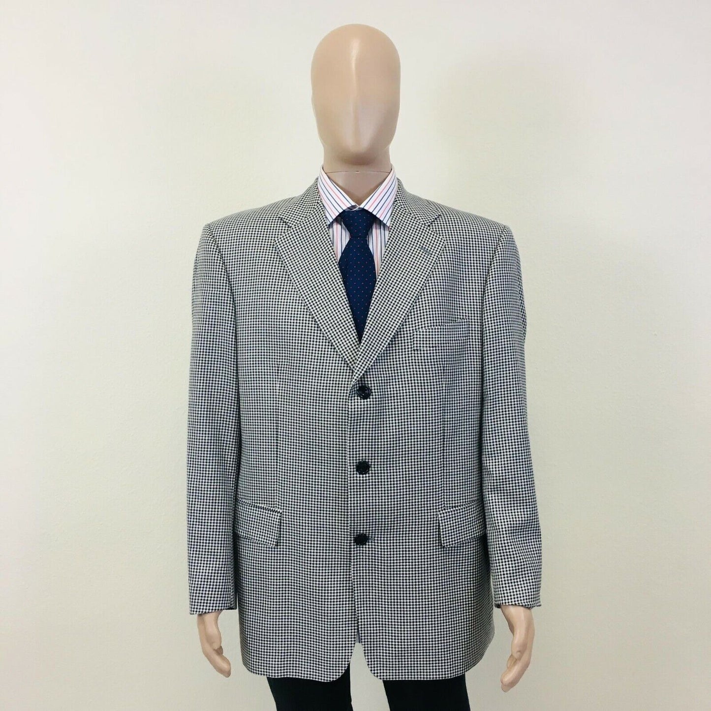 Odermark Grey Wool & Silk Blend Blazer Jacket Size EUR 54 US UK 44