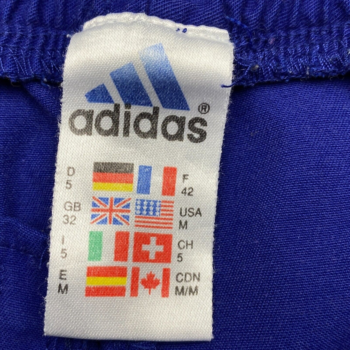 adidas Activewear-Shorts aus Baumwollmischung, Blau, Größe M W29