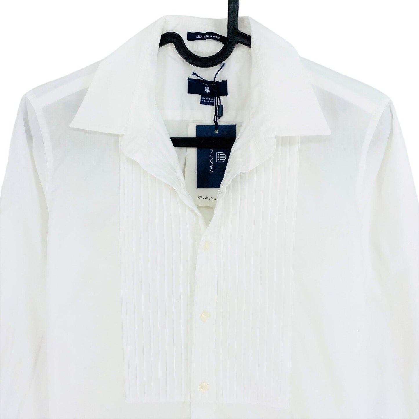 GANT Garçons Blanc Luc Tux Chemise Manches Longues Taille 11-12 ans 146/152 cm