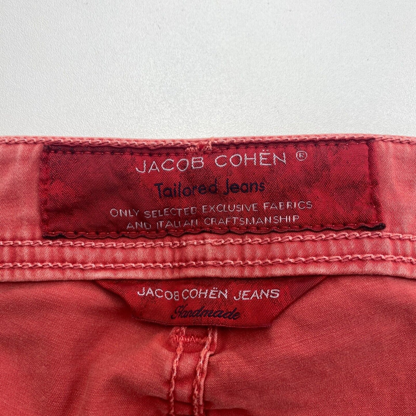 Jacob Cohen Men 688 C Red Slim Fit Jeans Pants Size W31 L34 Made In Italy