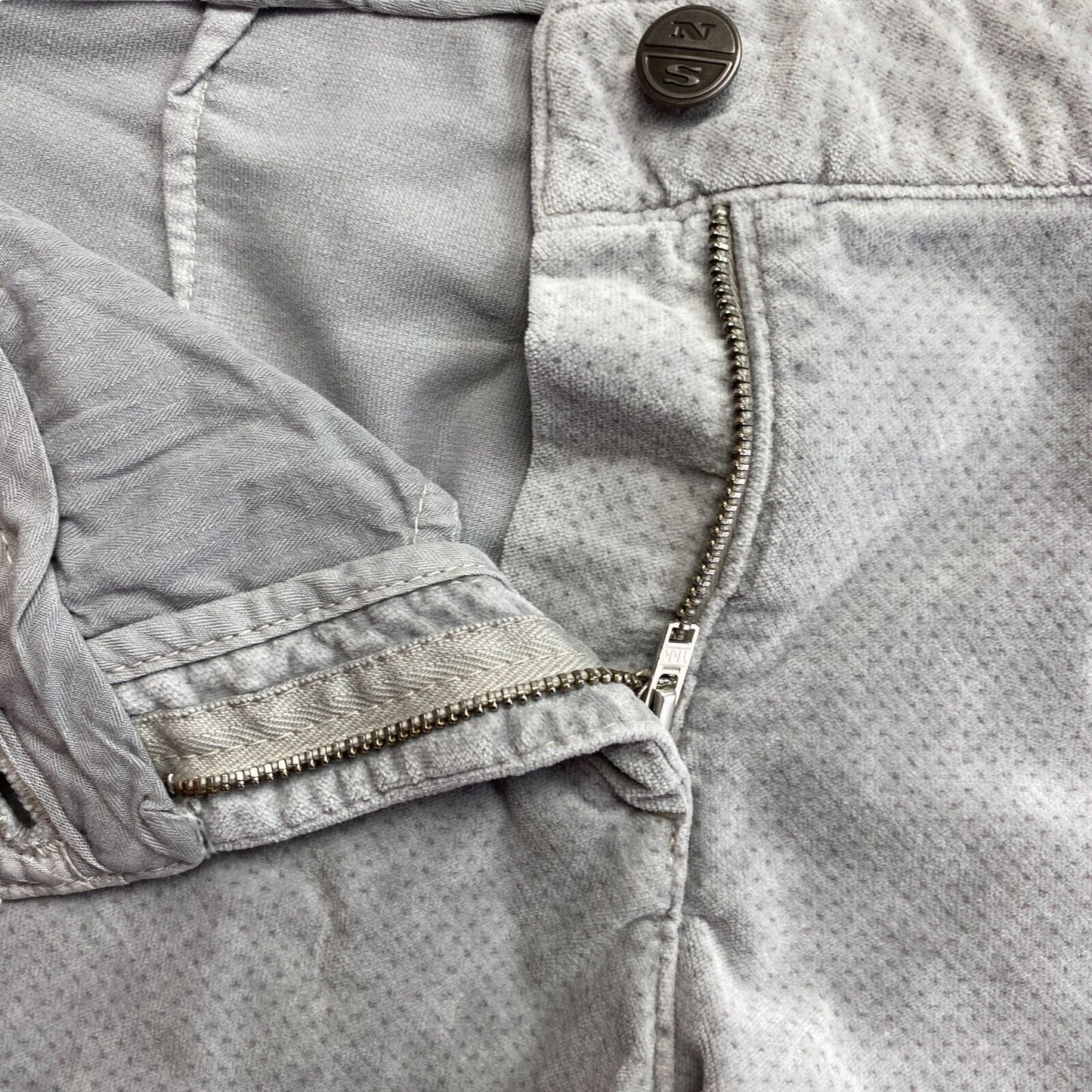 NORTH SAILS Grey Velvet Shorts Size EU 42 UK 14 US 12