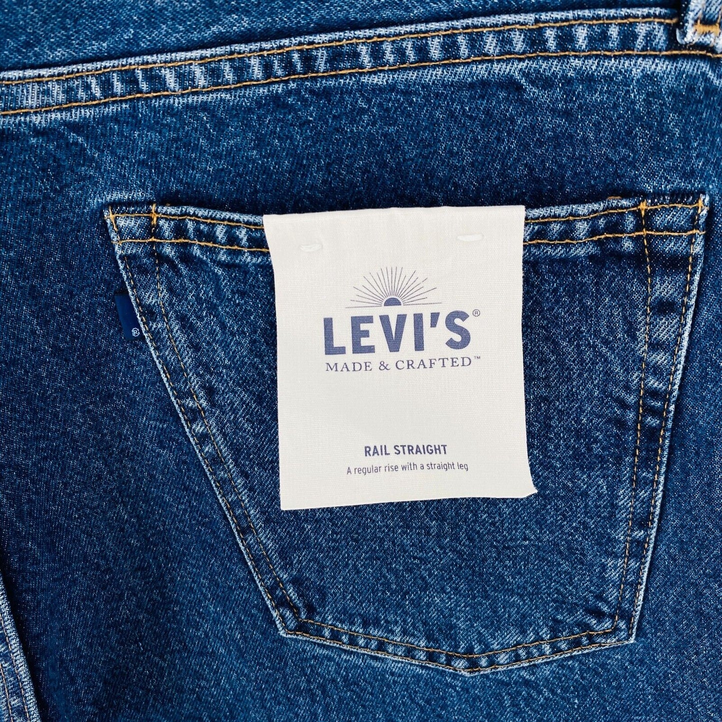 Levi's Made & Crafted RAIL STRAIGHT Blue Mens Regular Straight Fit Jeans W33