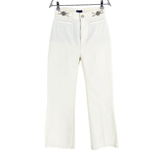 GANT White Icon G High Waist Flare ECRU Jeans Size W27 L34