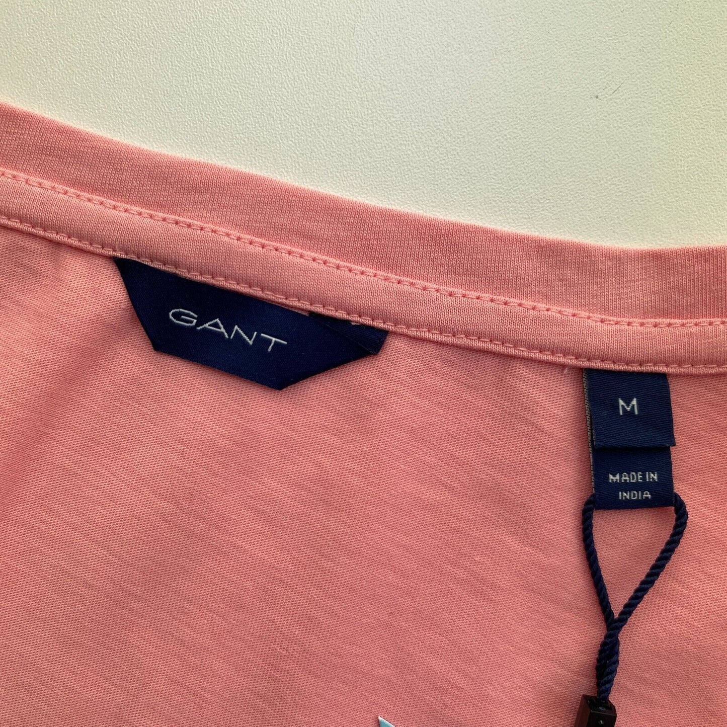 GANT Pink Original V Neck T Shirt Size M