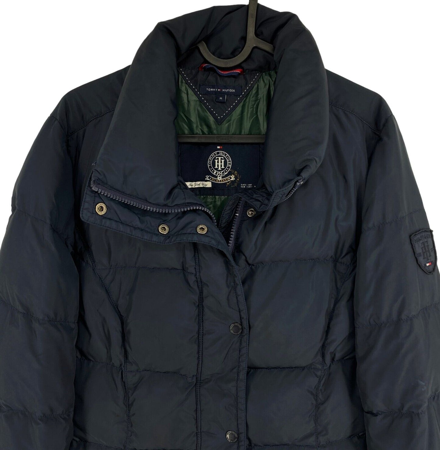 TOMMY HILFIGER Navy Blue Down Puffer Jacket Coat Size M