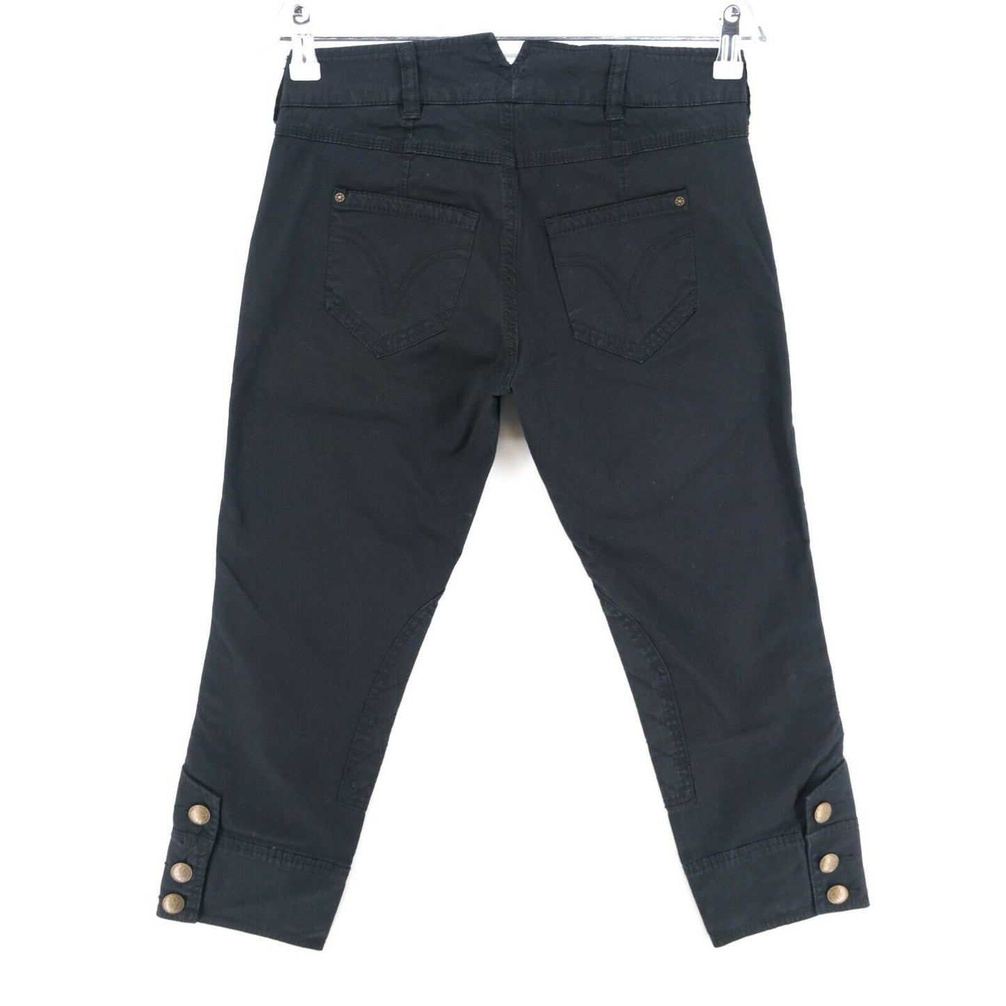 STEFANEL Schwarze Capri-Jeans, Größe EU 36, UK 6, US 4