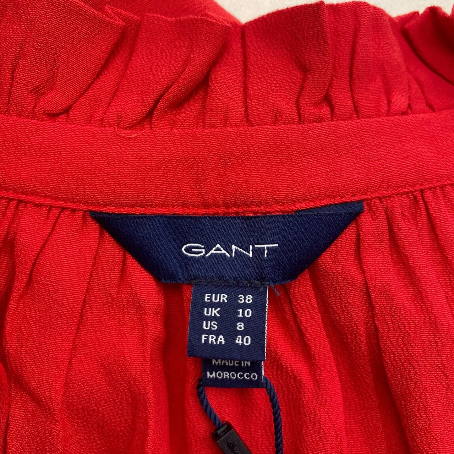 GANT Women Red V Neck Flared Dress Size EU 38 UK 10 US 8