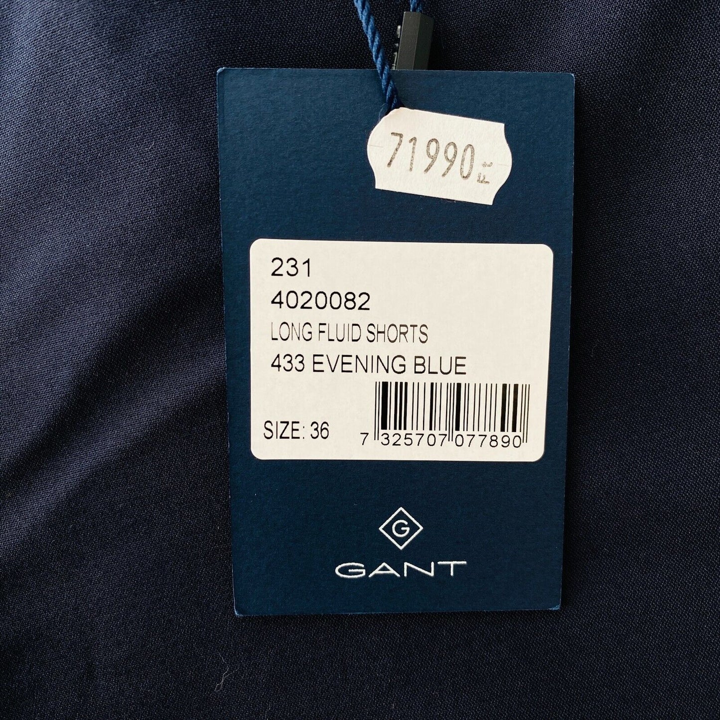 GANT Women Dark Blue Relaxed Fit Long Fluid Shorts EUR 36 UK 8 US 6 W26