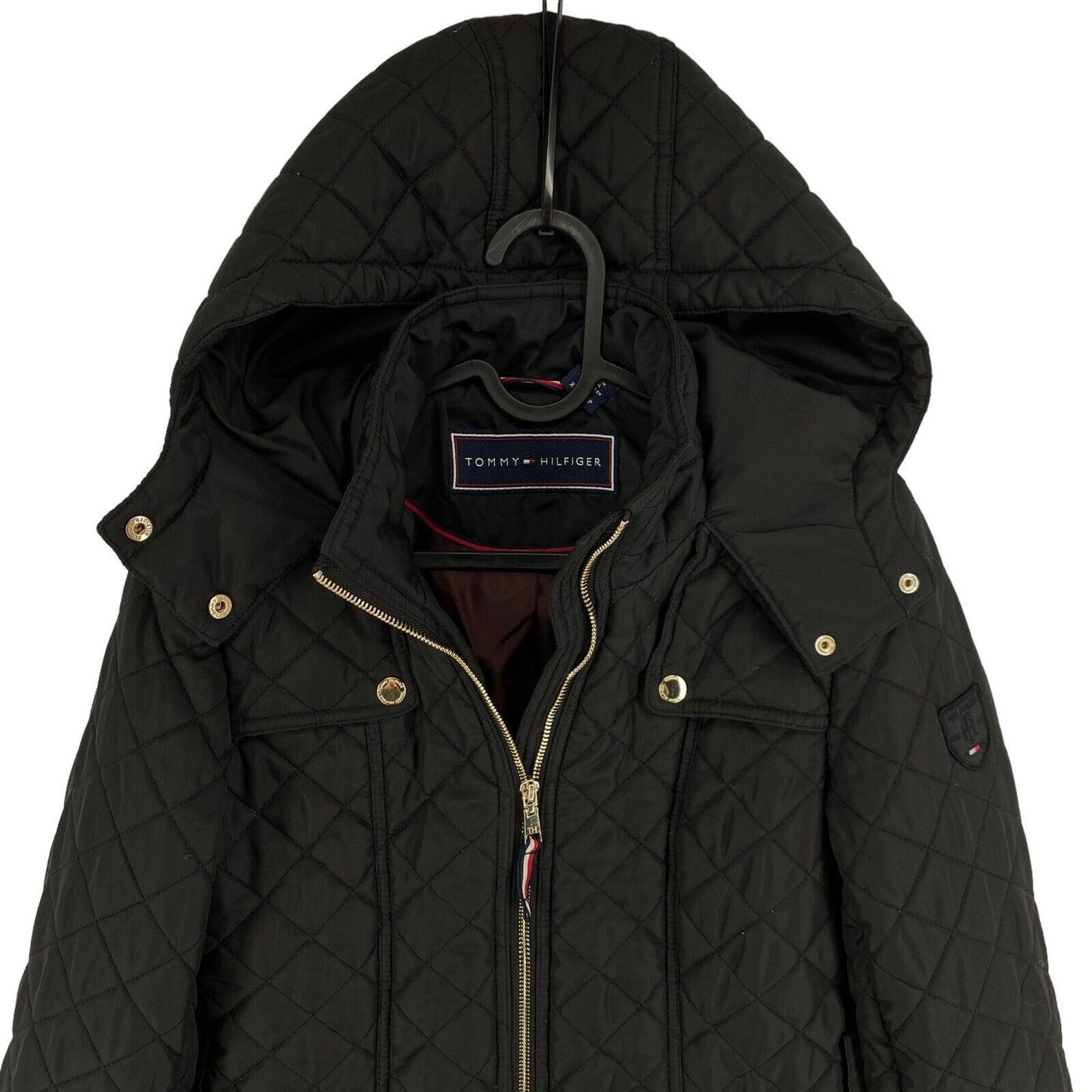 Tommy Hilfiger Veste à capuche matelassée noire Manteau Taille XS