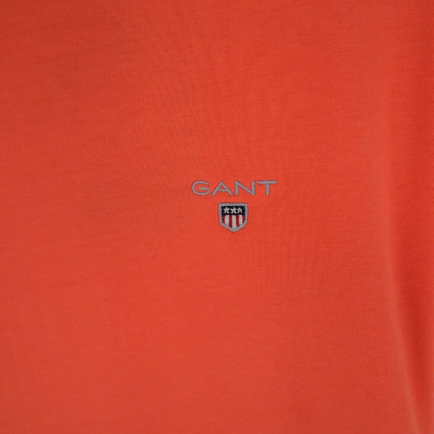 GANT Orange Original Logo Regular Crew Neck T Shirt Size L