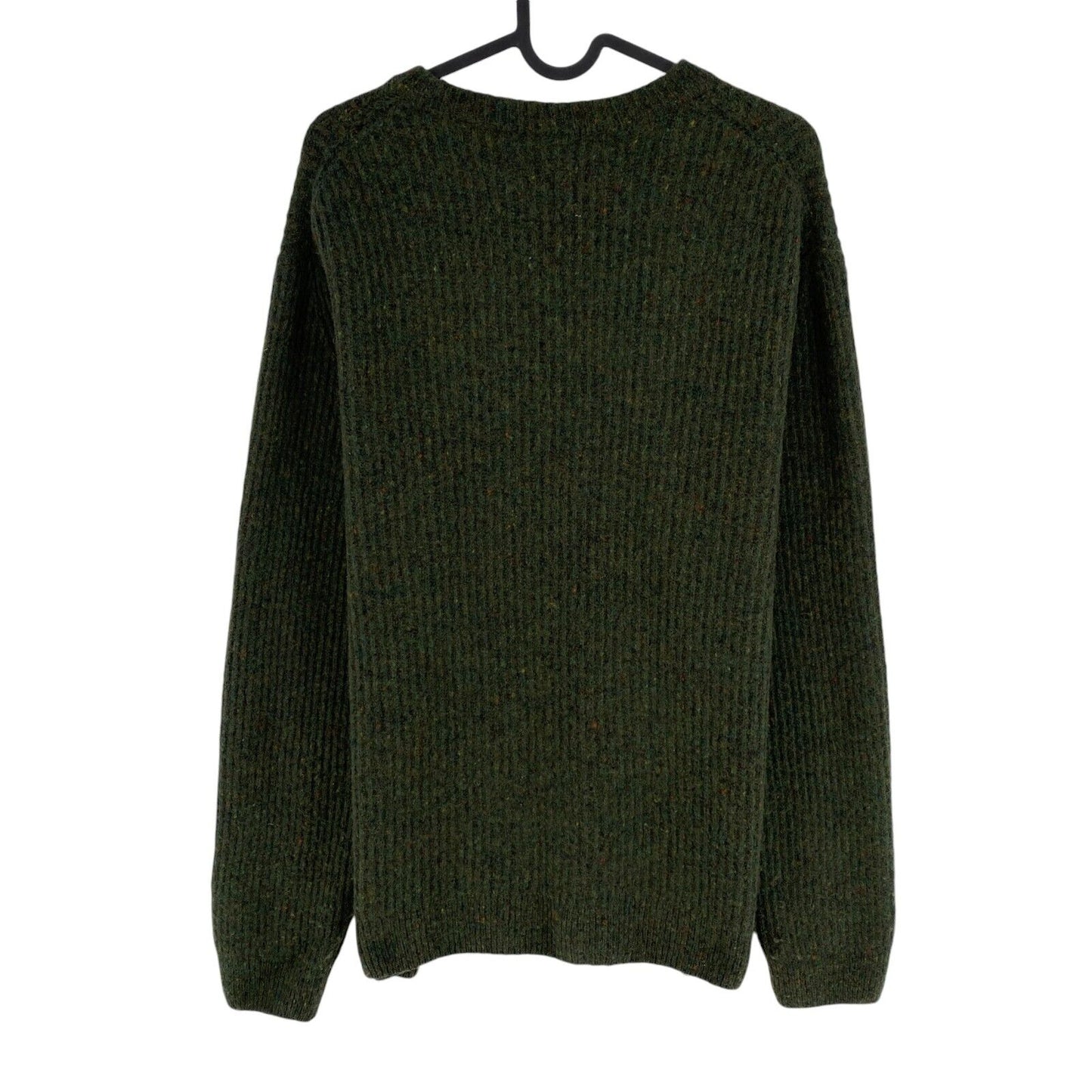 GANT Men Dark Green Wool Blend Crew Neck Sweater Jumper Size L