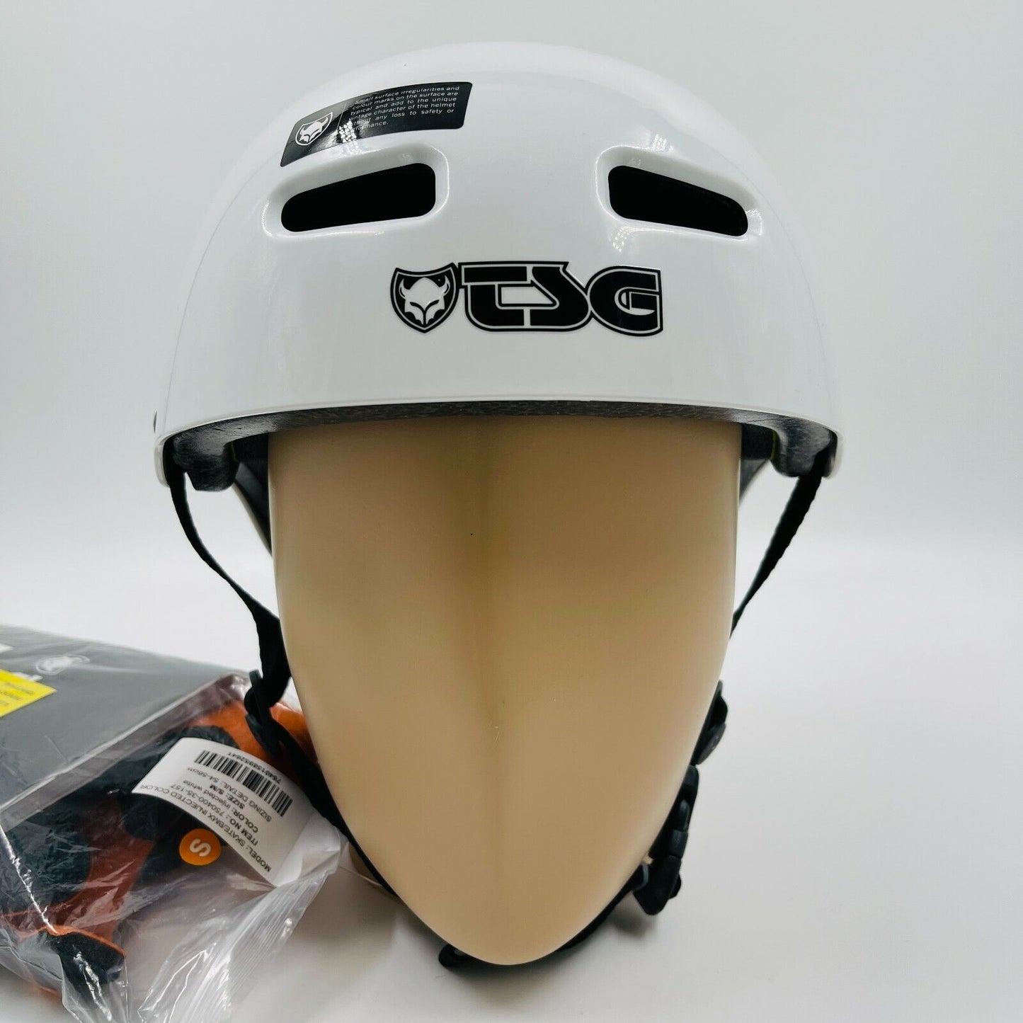 TSG Skateboarding BMX Injected Color White Helmet Size S - M 54 - 56 cm