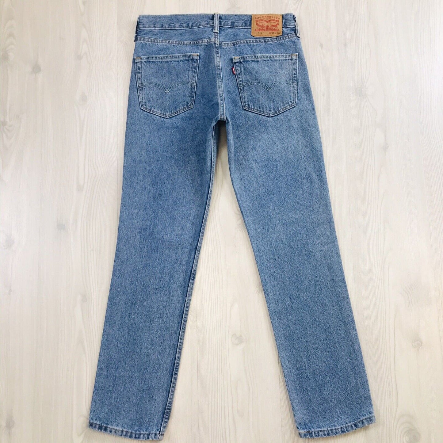 Levi's 511 Blue Slim Fit Ripped Jeans Size W32 L30