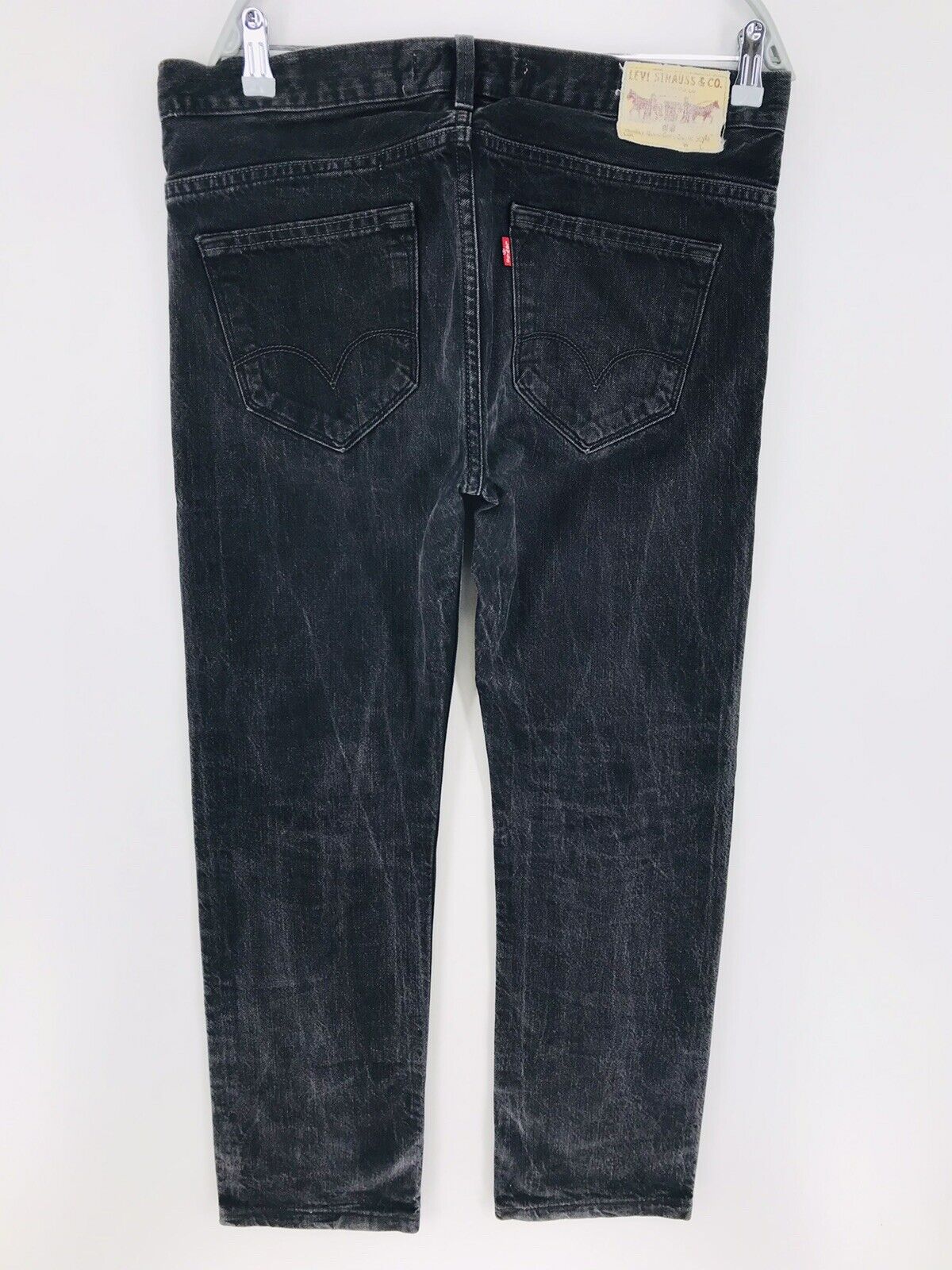 Vintage Levi's 504 Dark Grey Regular Straight Fit Jeans Size W32 L32